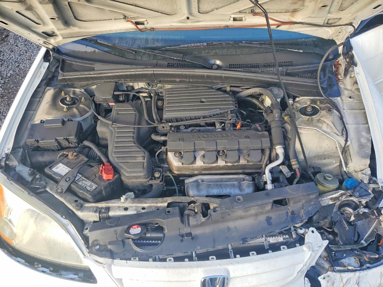 2003 Honda Civic Lx White vin: 2HGES16543H591444