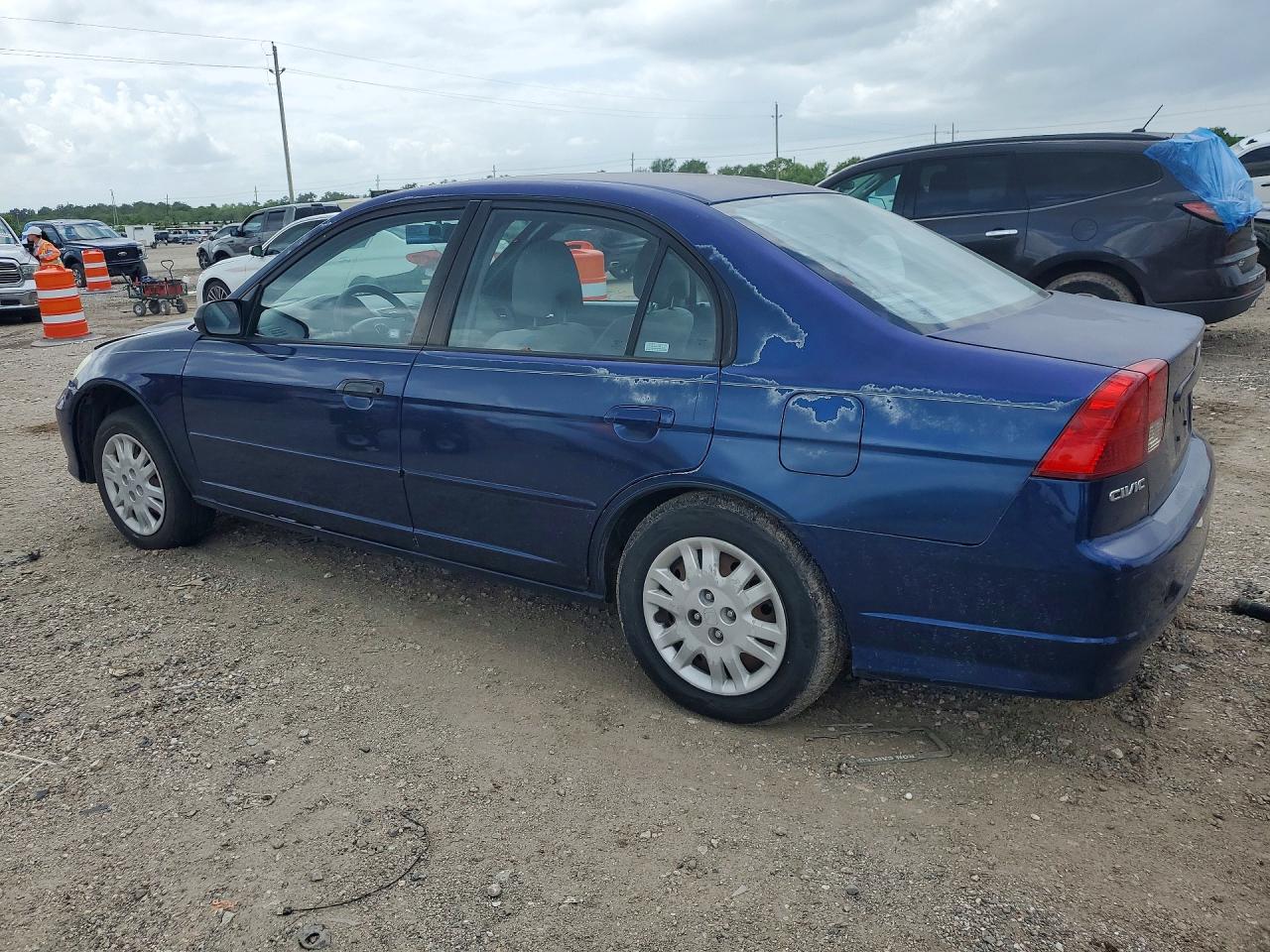 2004 Honda Civic Lx Blue vin: 2HGES16544H504238