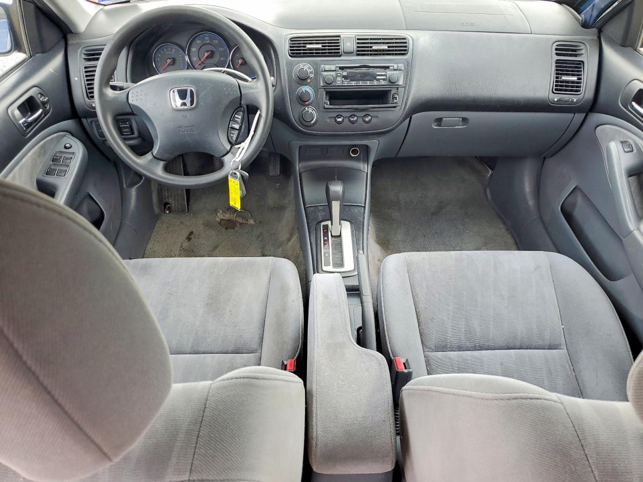2004 Honda Civic Lx Blue vin: 2HGES16544H504238