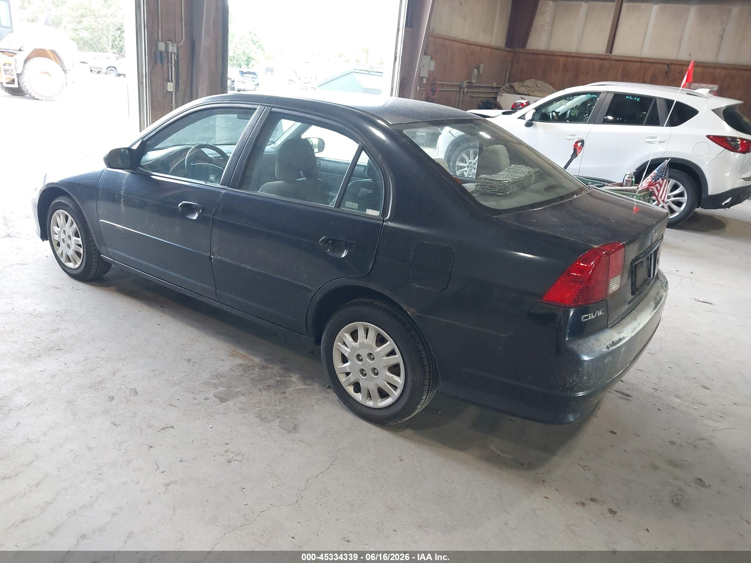 2004 Honda Civic Lx Черный vin: 2HGES16544H508709