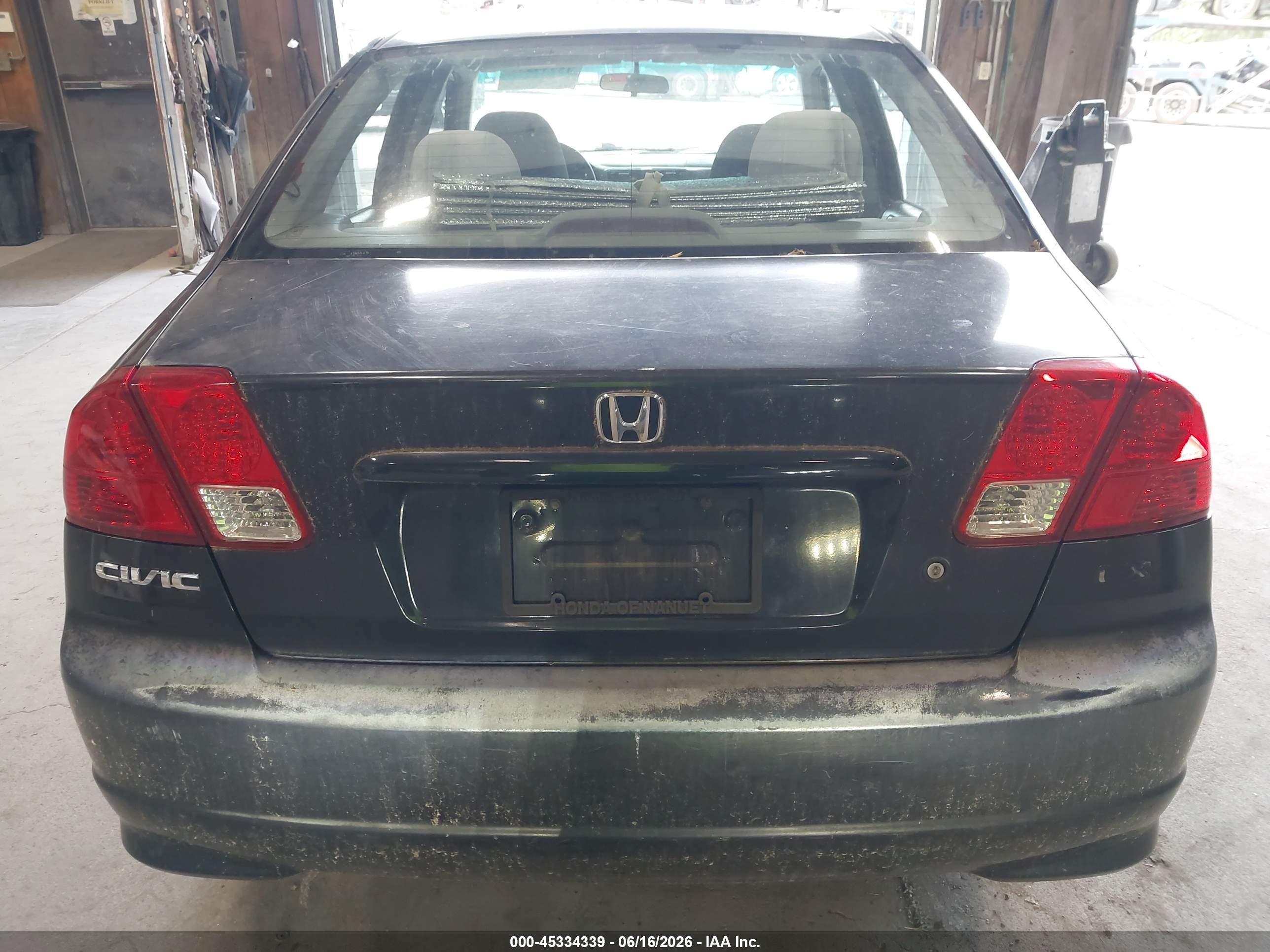 2004 Honda Civic Lx Черный vin: 2HGES16544H508709