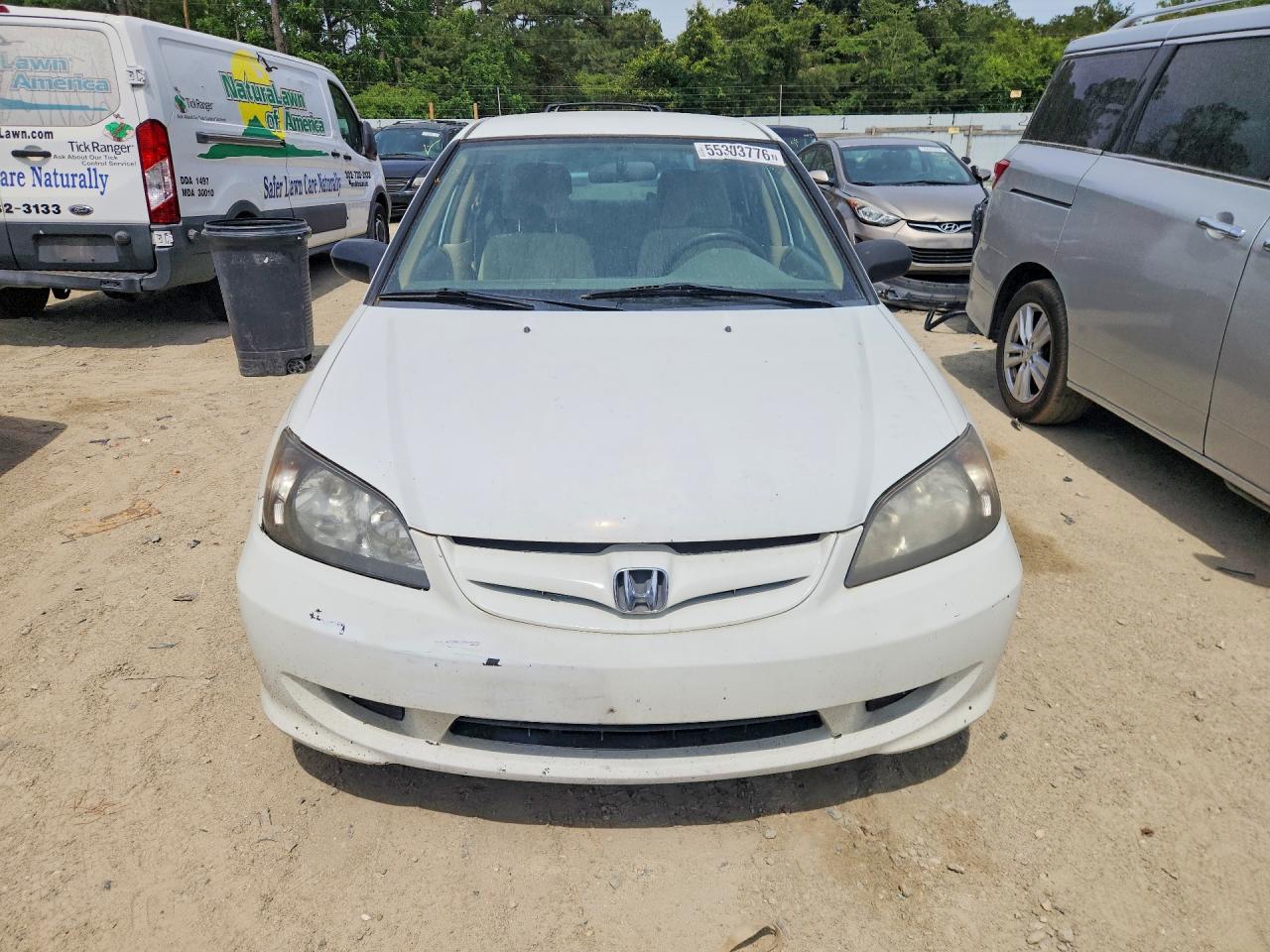 2004 Honda Civic Lx White vin: 2HGES16544H593695