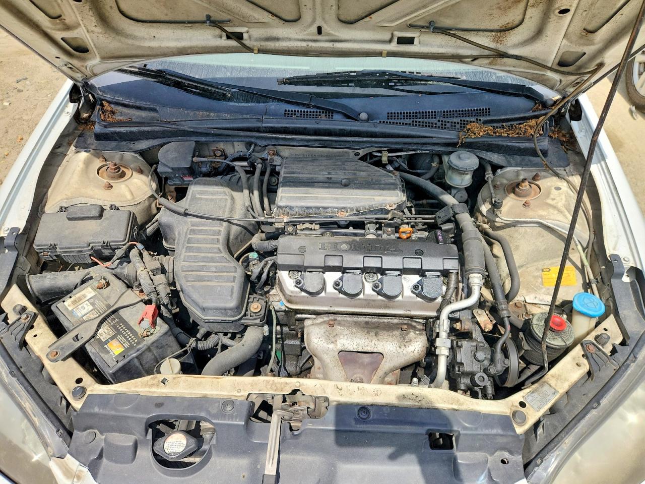 2004 Honda Civic Lx White vin: 2HGES16544H593695