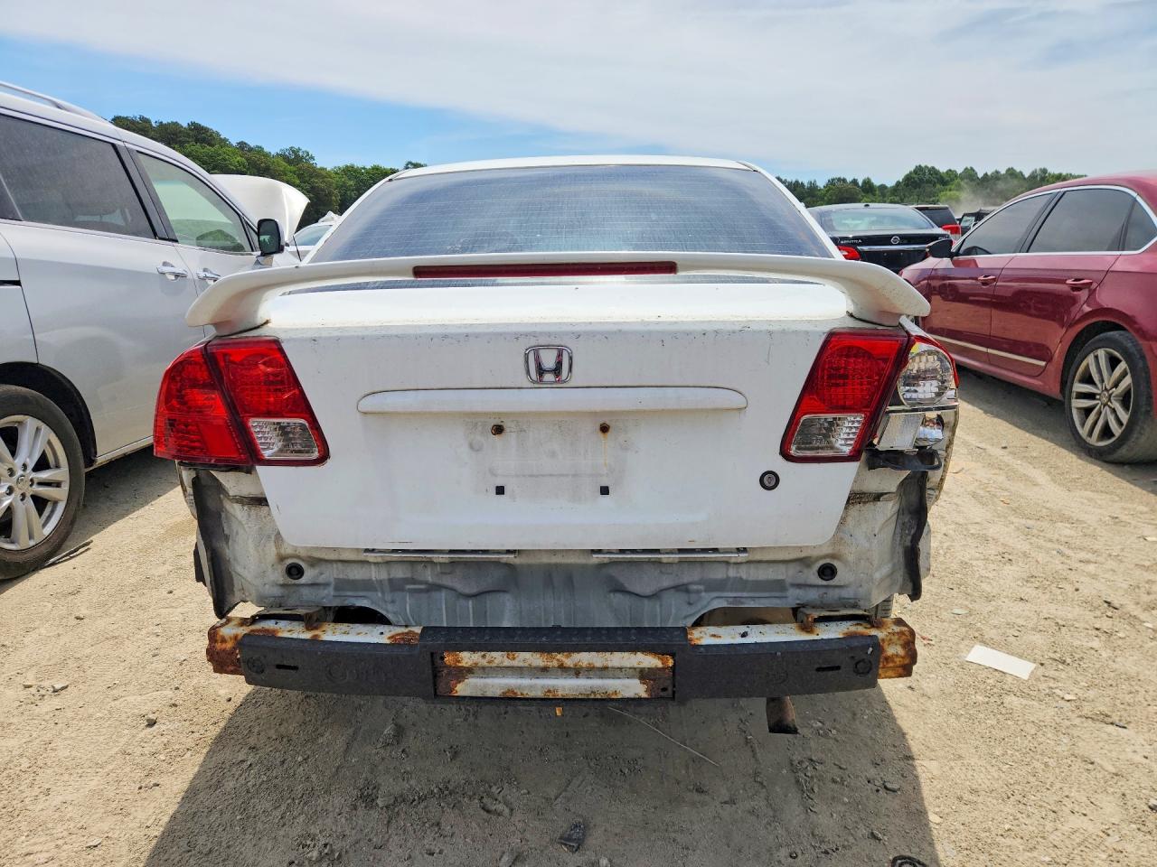 2004 Honda Civic Lx White vin: 2HGES16544H593695