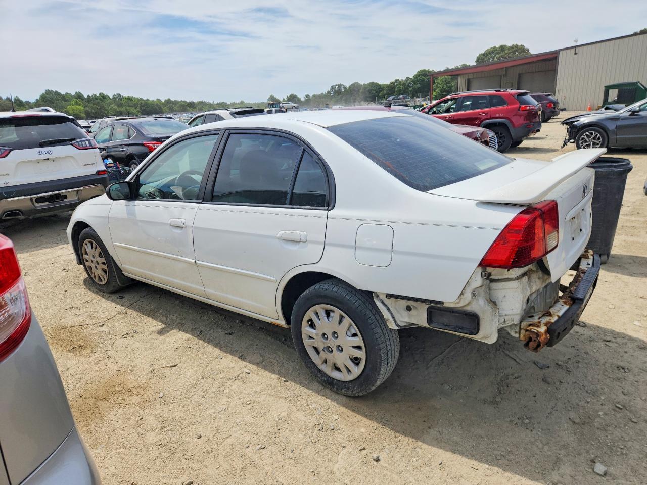 2004 Honda Civic Lx White vin: 2HGES16544H593695