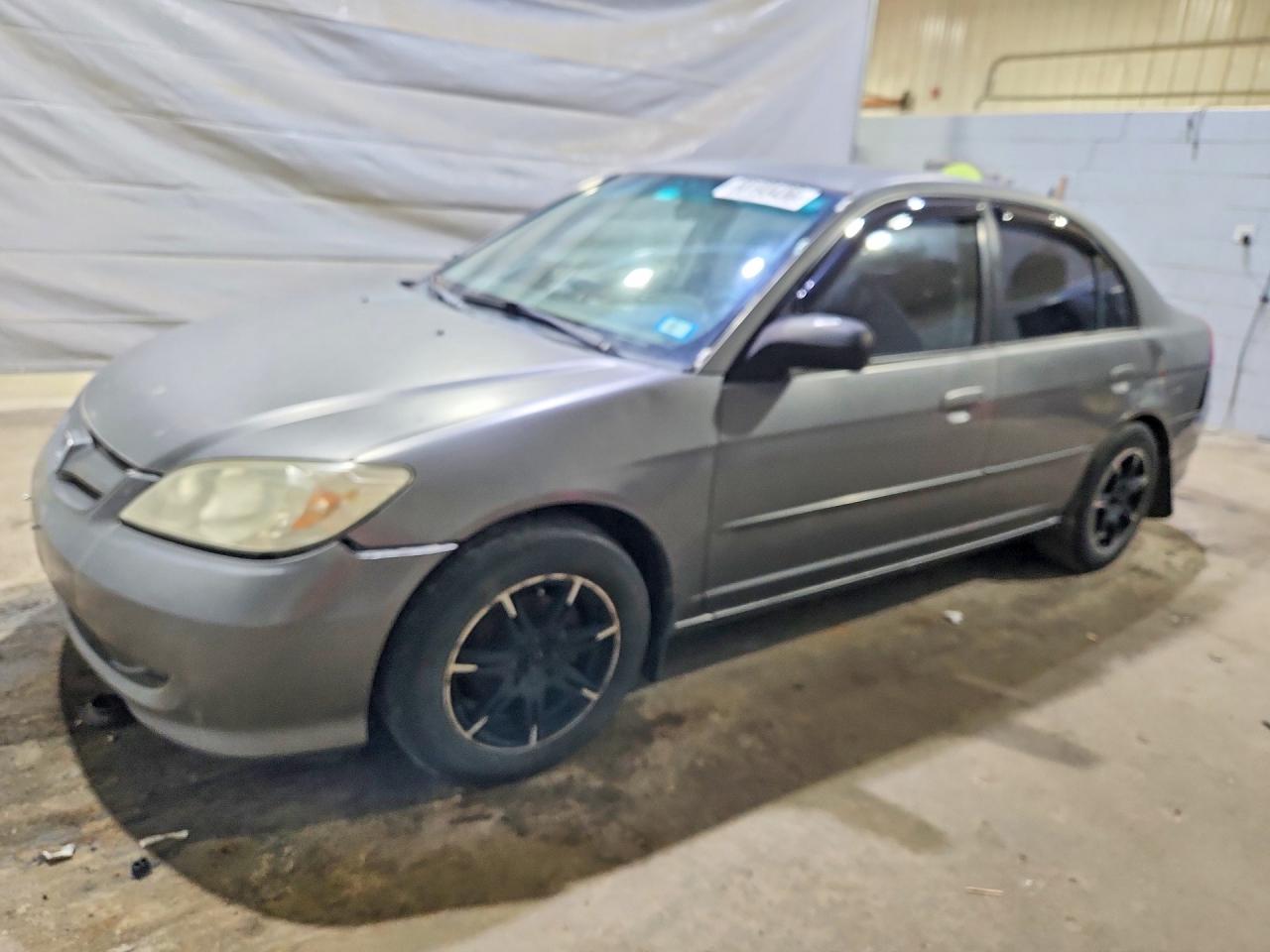 2004 Honda Civic Lx Gray vin: 2HGES16544H612584