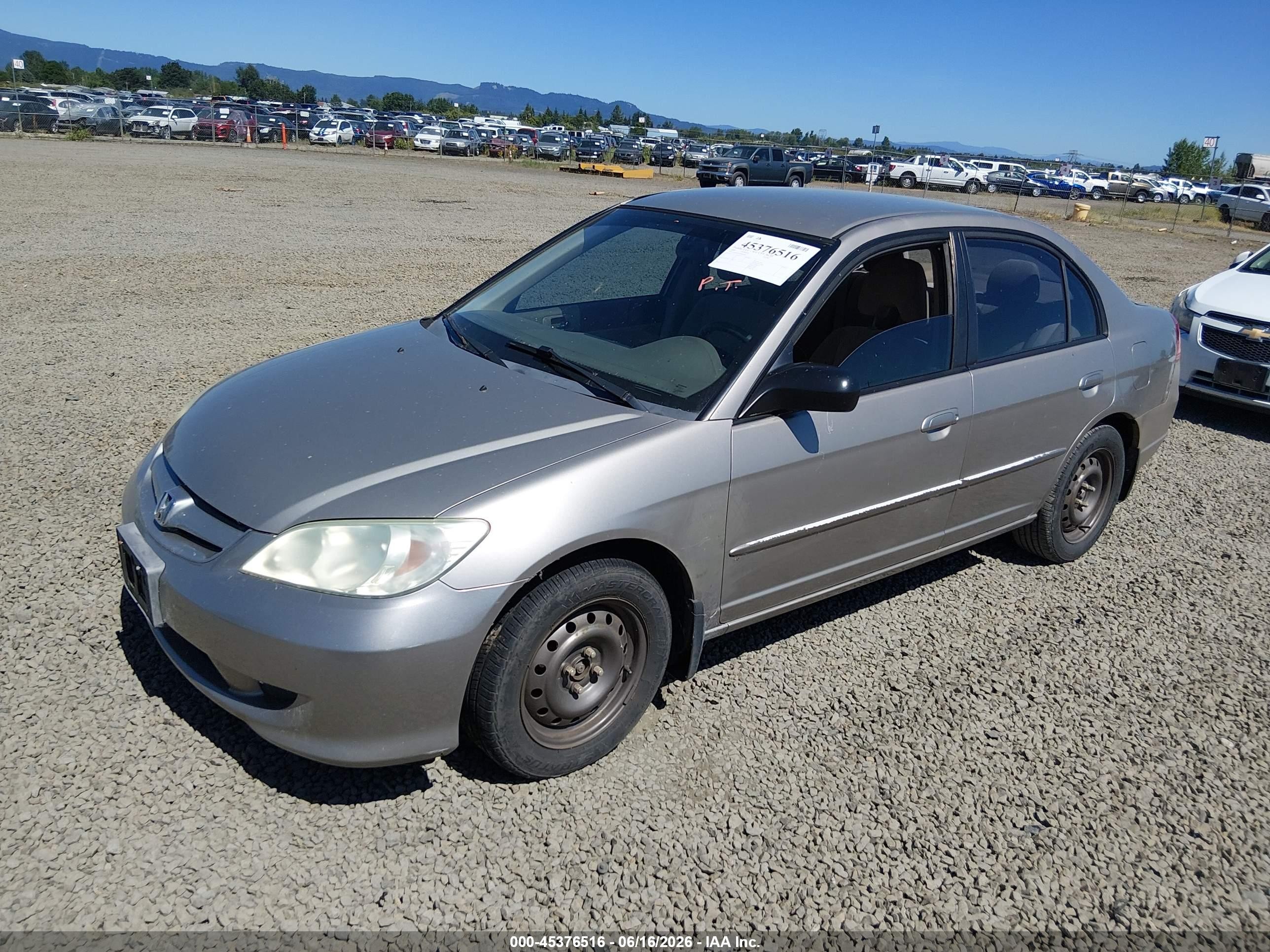 2004 Honda Civic Lx Tan vin: 2HGES16544H620877