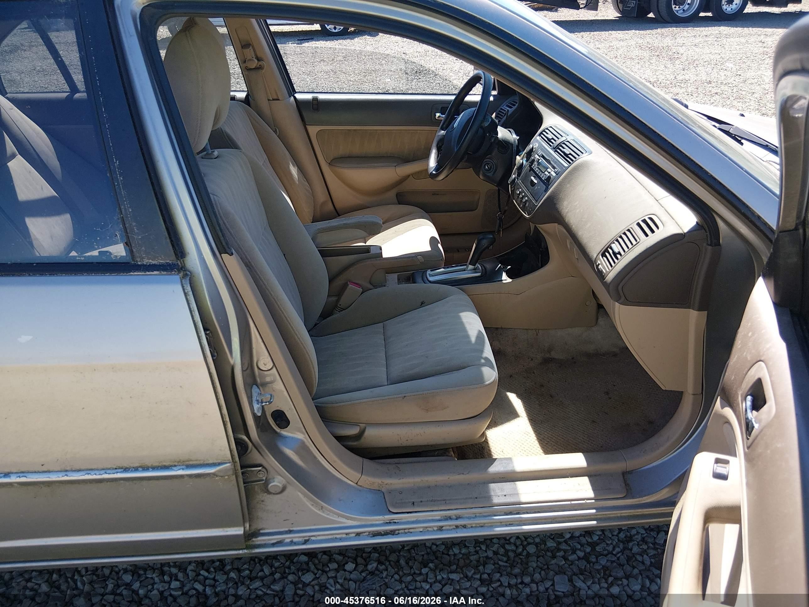 2004 Honda Civic Lx Tan vin: 2HGES16544H620877