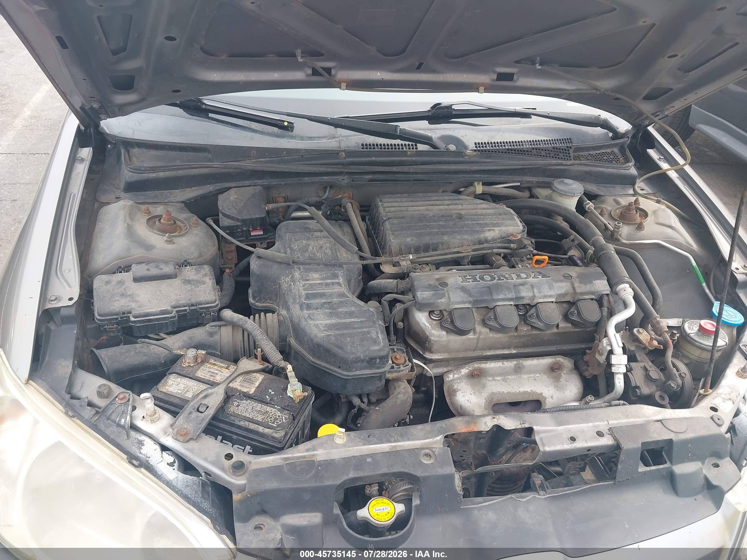 2004 Honda Civic Lx Gray vin: 2HGES16544H640868