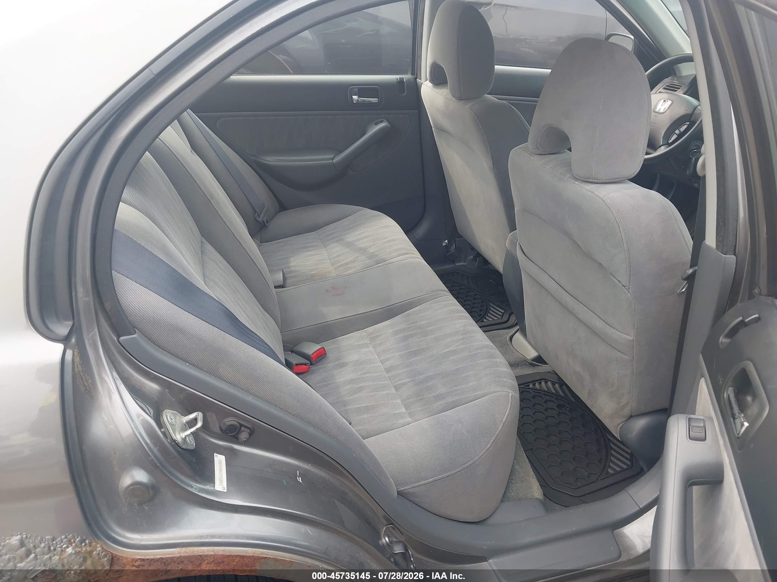2004 Honda Civic Lx Gray vin: 2HGES16544H640868