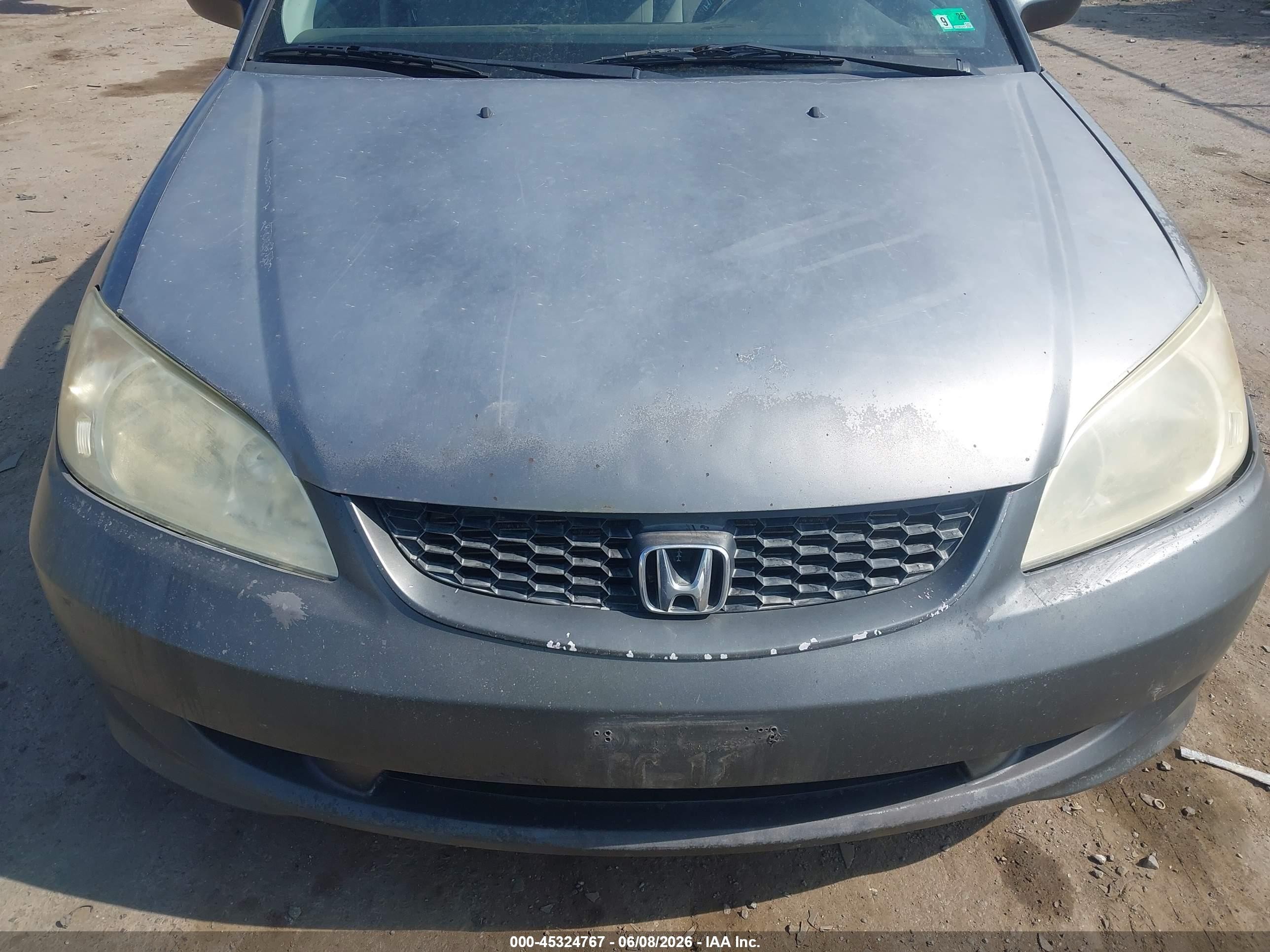 2005 Honda Civic Lx Gray vin: 2HGES16545H535068