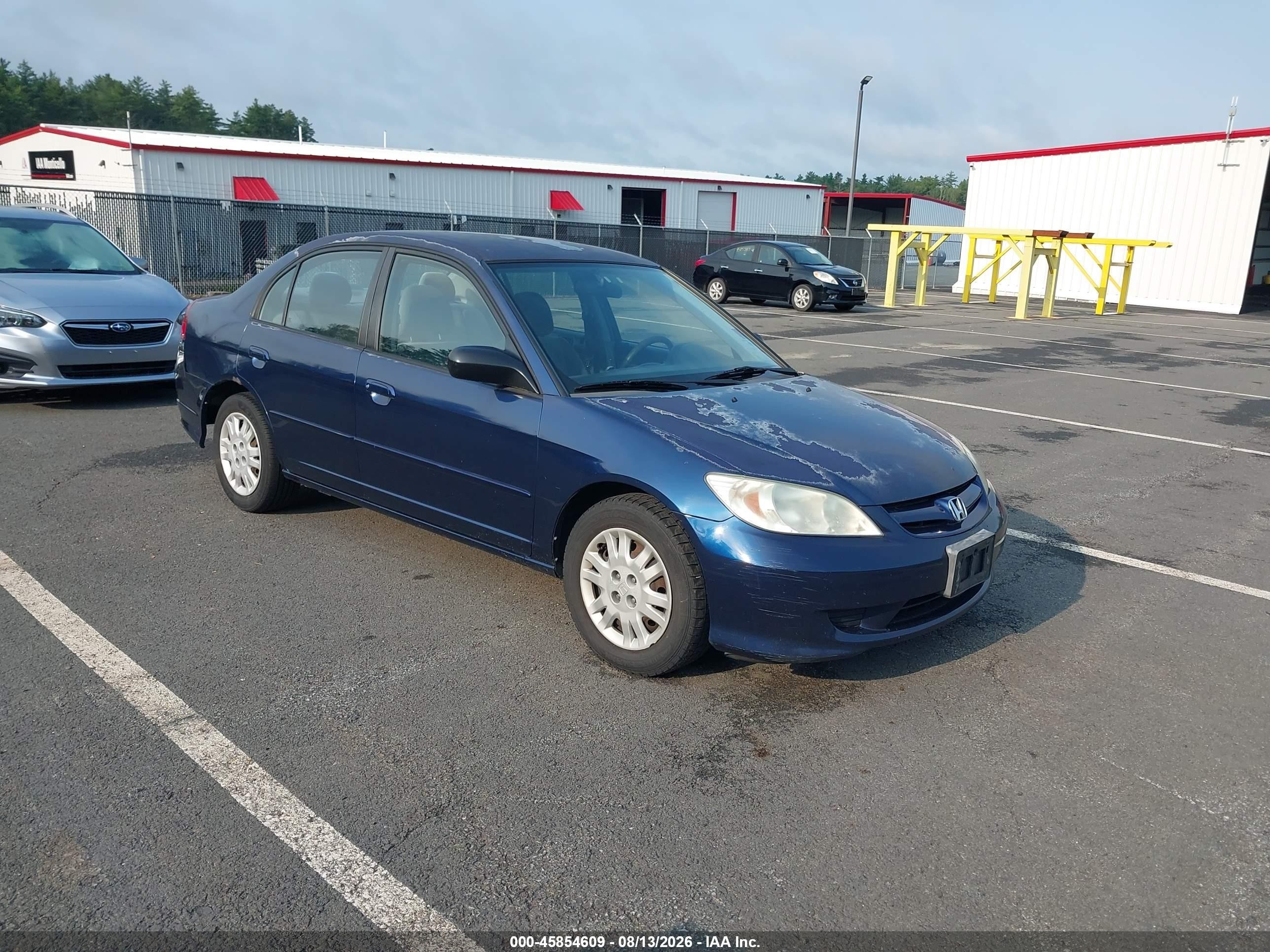 2005 Honda Civic Lx Blue vin: 2HGES16545H591706