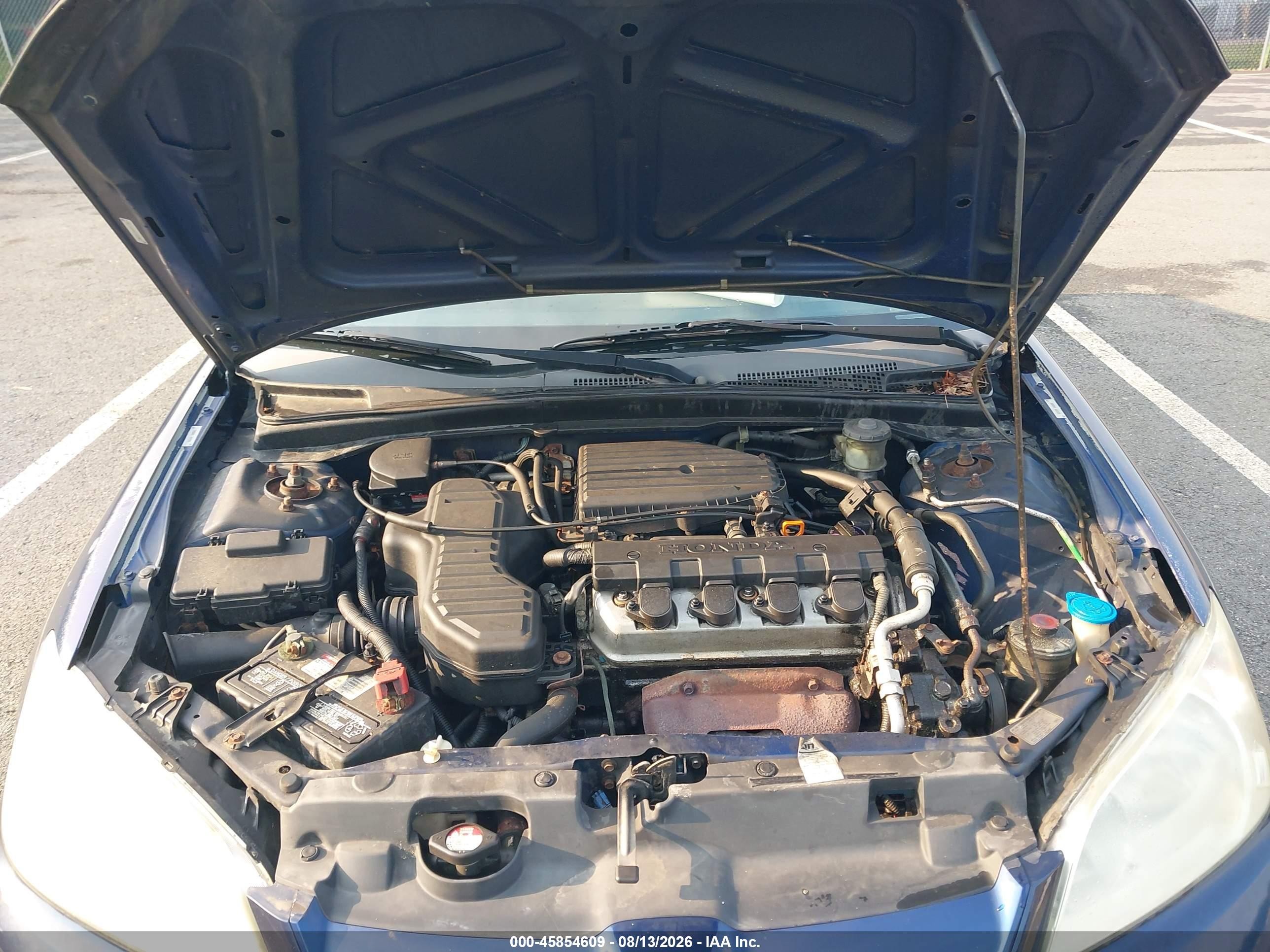 2005 Honda Civic Lx Синий vin: 2HGES16545H591706