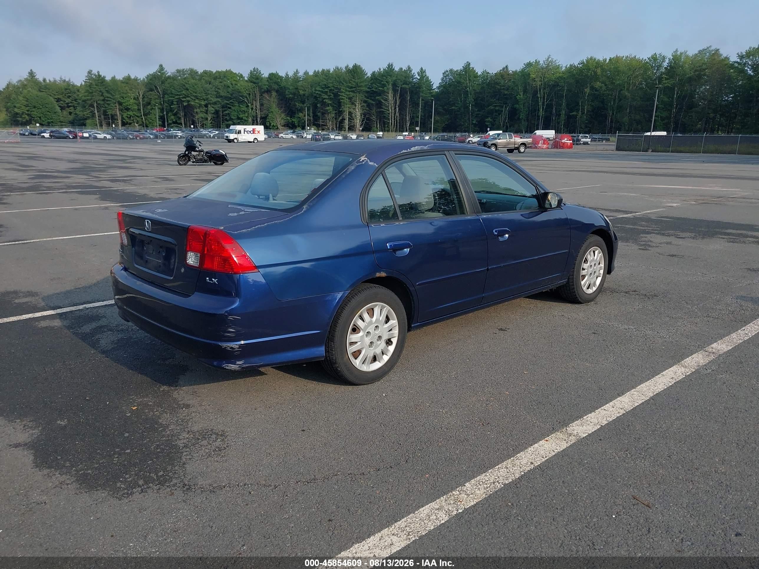 2005 Honda Civic Lx Синий vin: 2HGES16545H591706