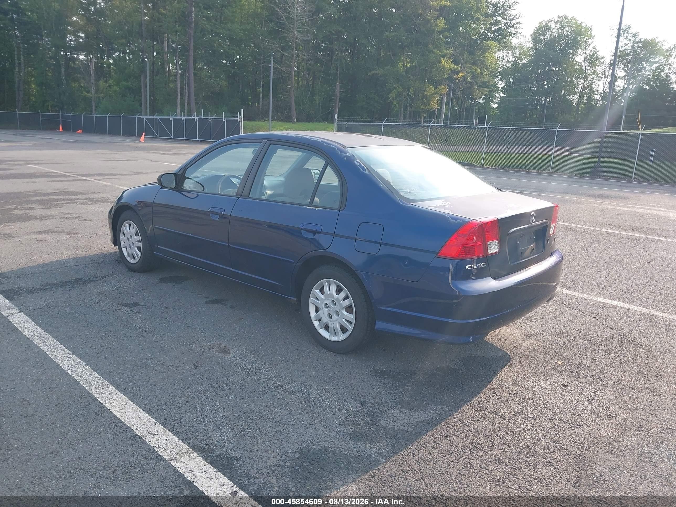 2005 Honda Civic Lx Синий vin: 2HGES16545H591706