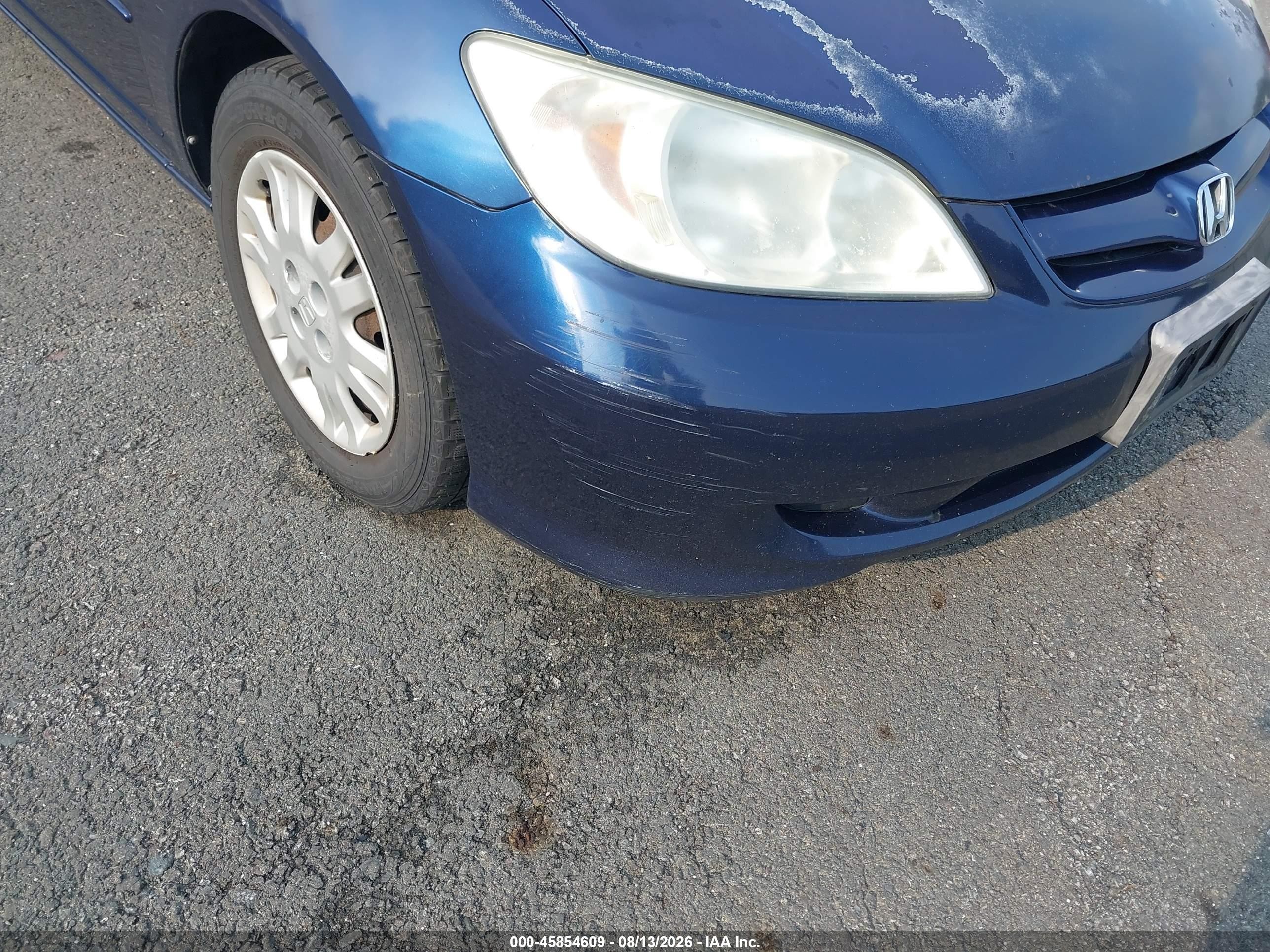 2005 Honda Civic Lx Синий vin: 2HGES16545H591706