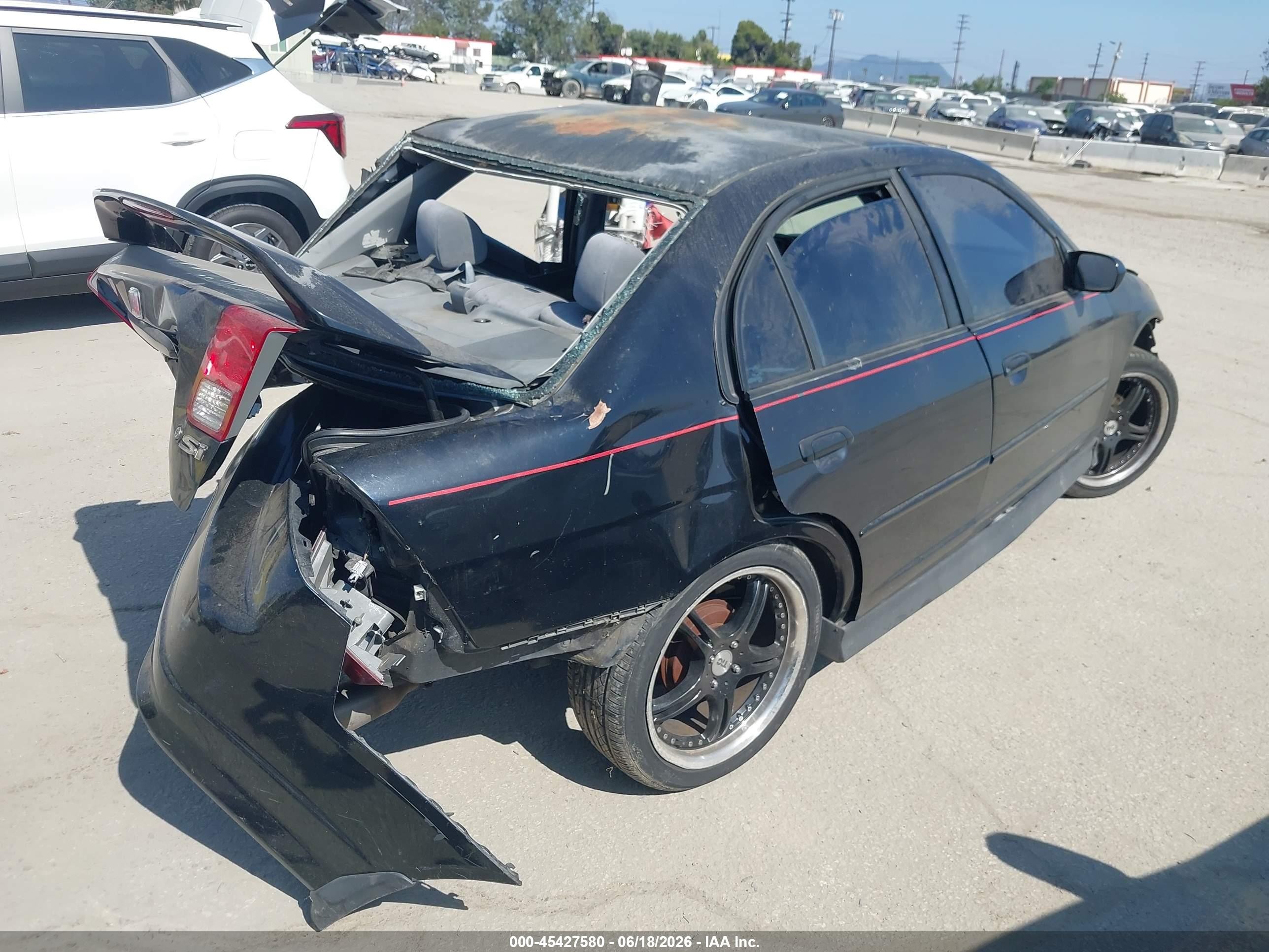 2005 Honda Civic Lx Black vin: 2HGES16545H608245