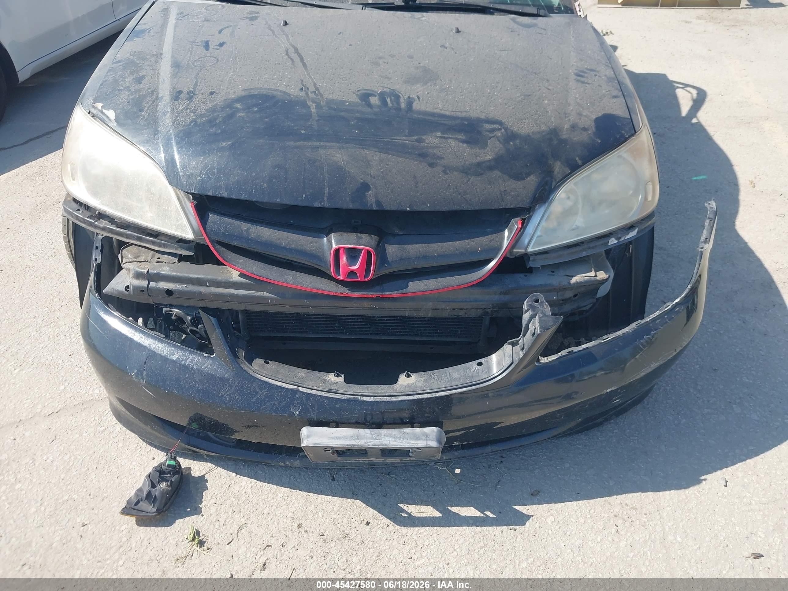 2005 Honda Civic Lx Black vin: 2HGES16545H608245