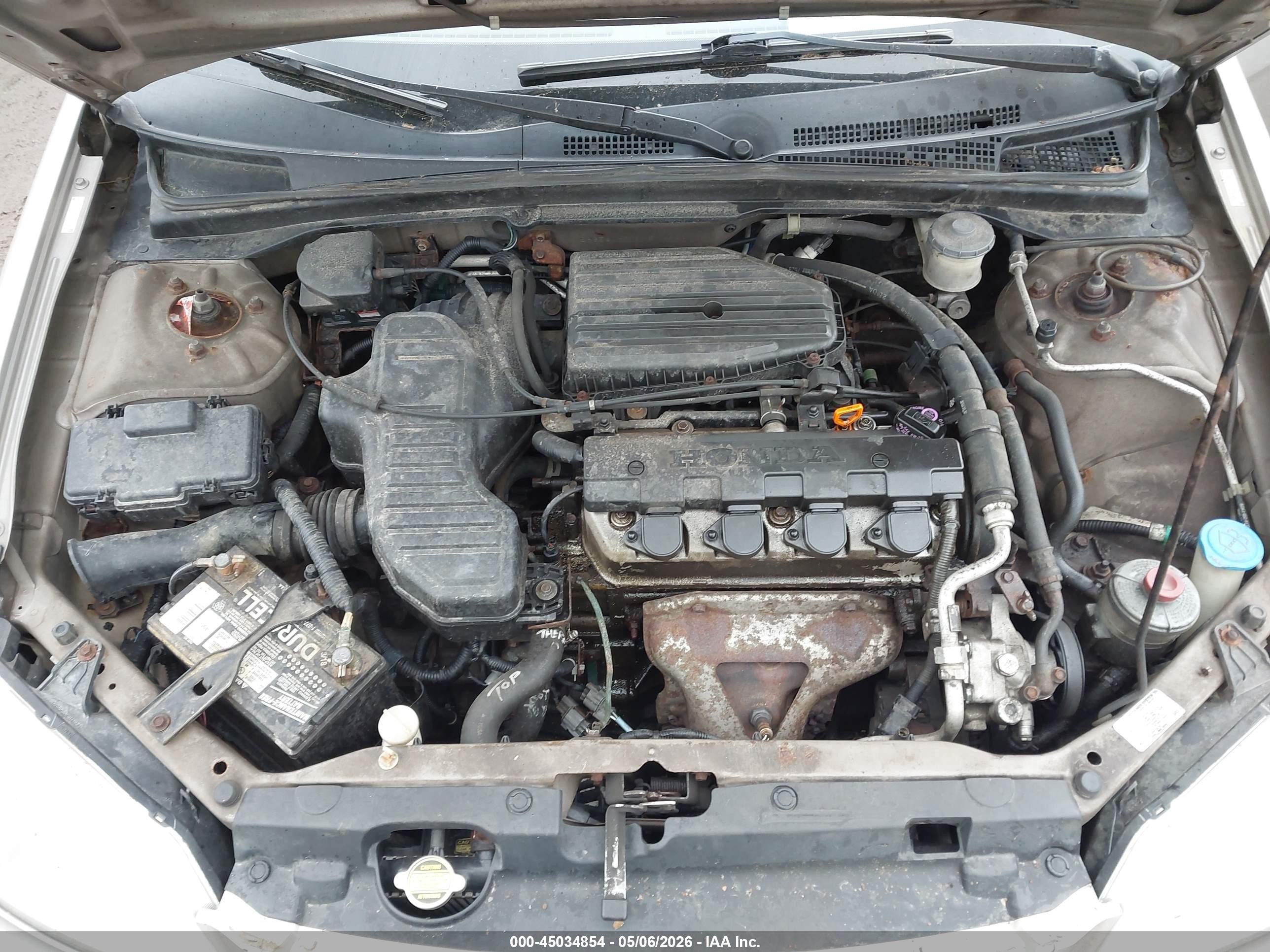 2001 Honda Civic Lx Beige vin: 2HGES16551H504602