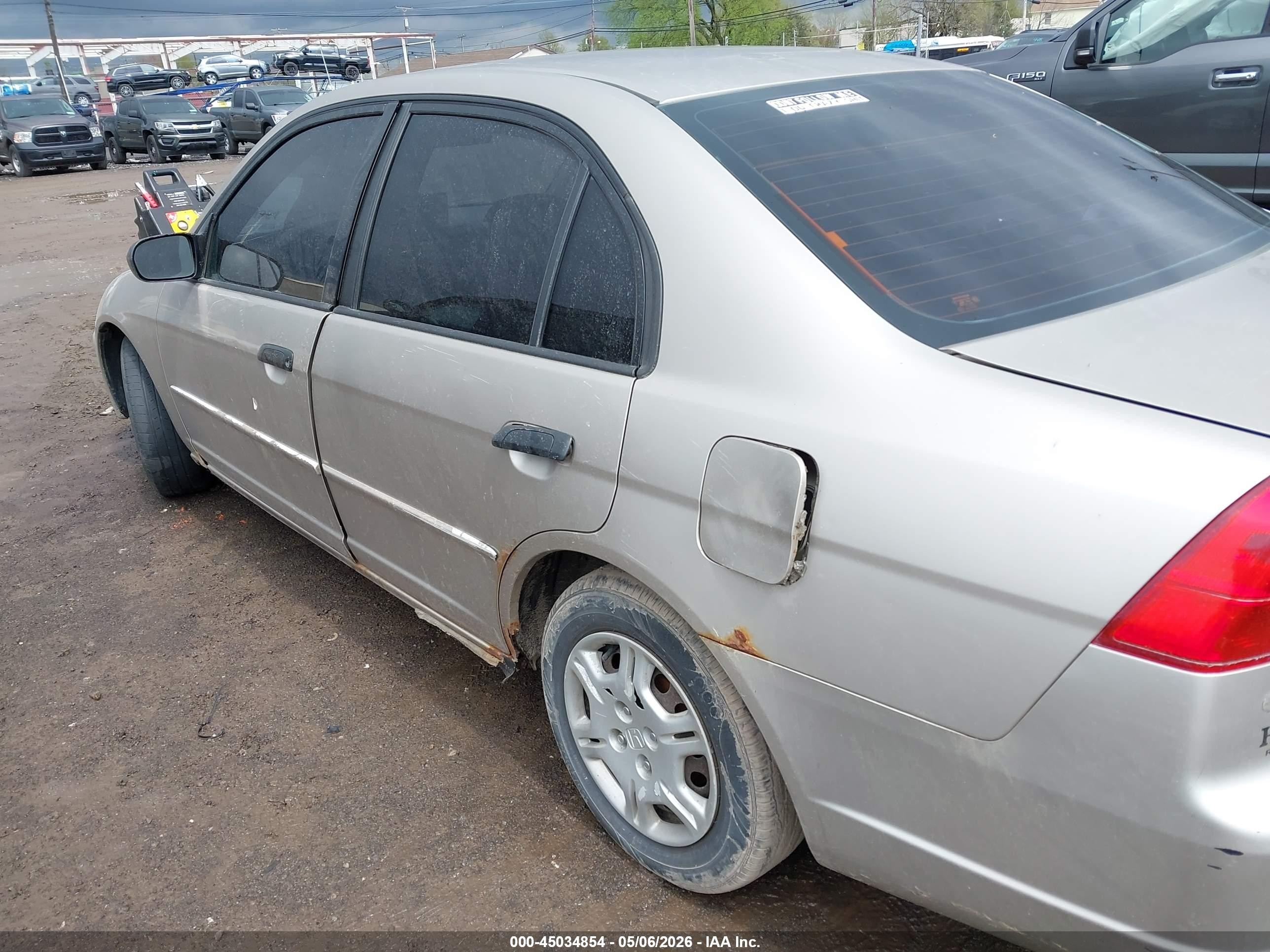 2001 Honda Civic Lx Beige vin: 2HGES16551H504602