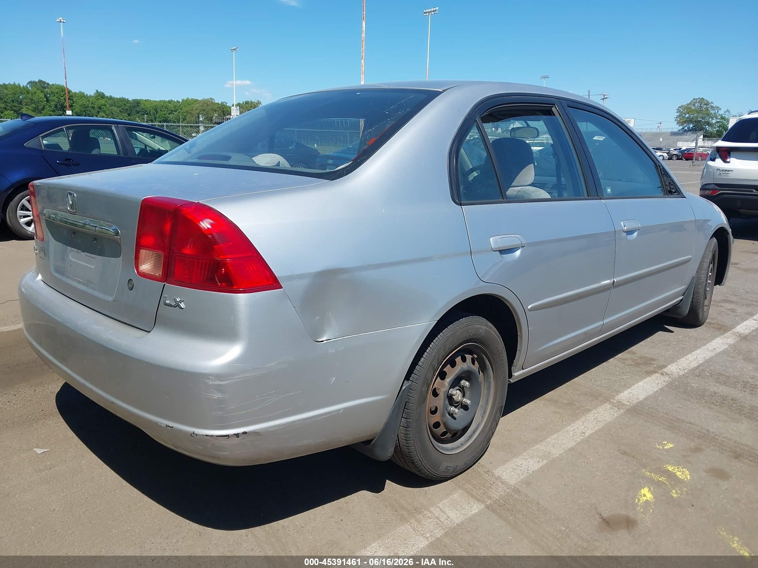 2002 Honda Civic Lx Серебряный vin: 2HGES16552H507310