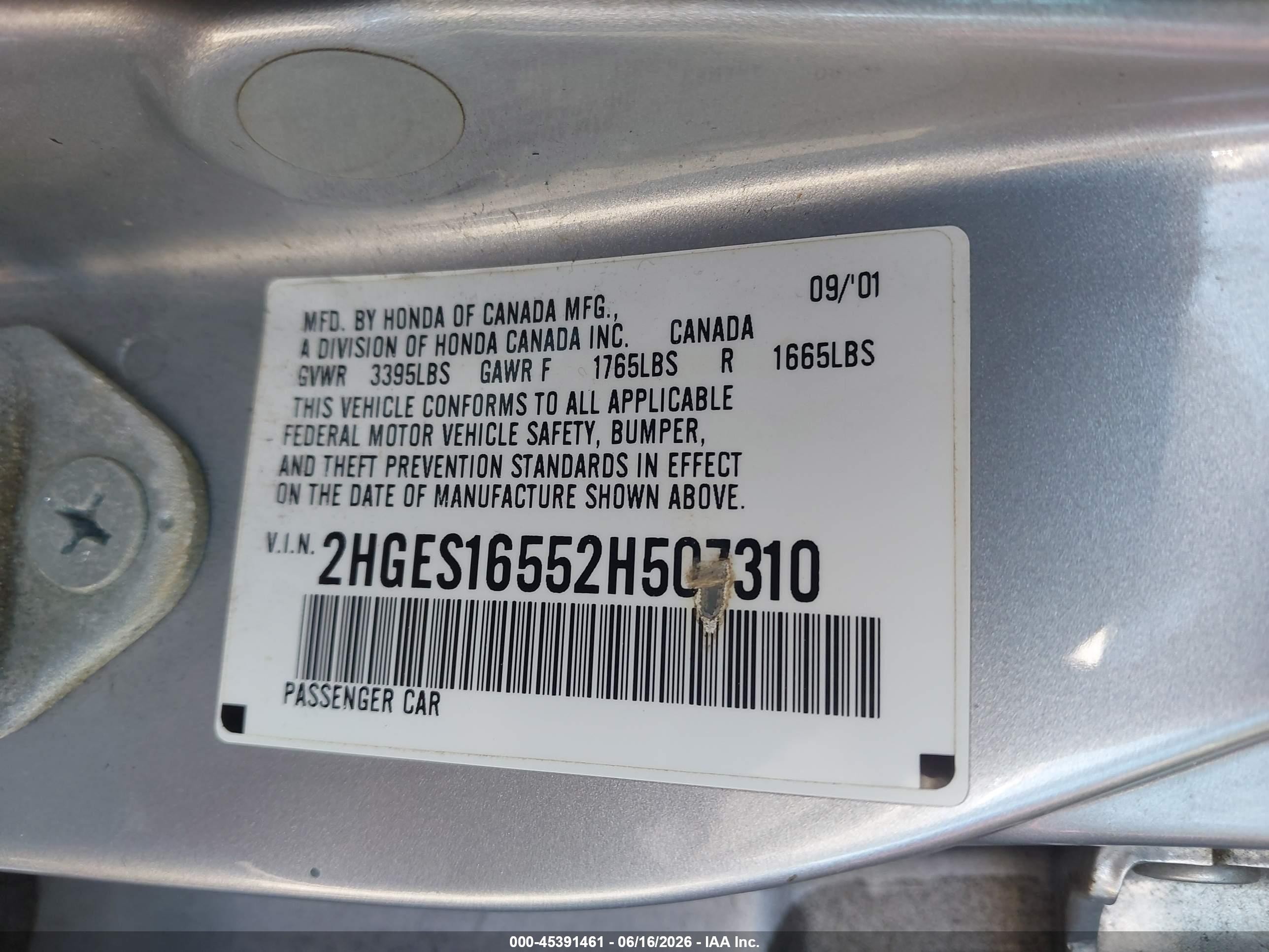 2002 Honda Civic Lx Серебряный vin: 2HGES16552H507310