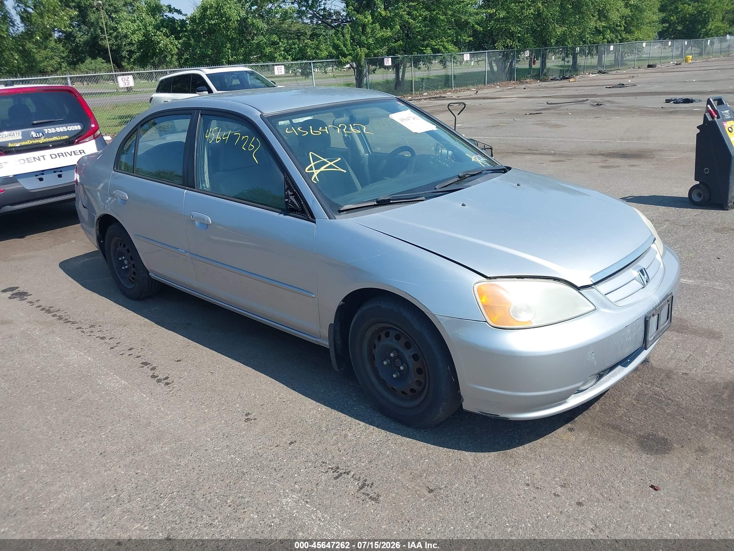 2002 Honda Civic Lx Silver vin: 2HGES16552H507310
