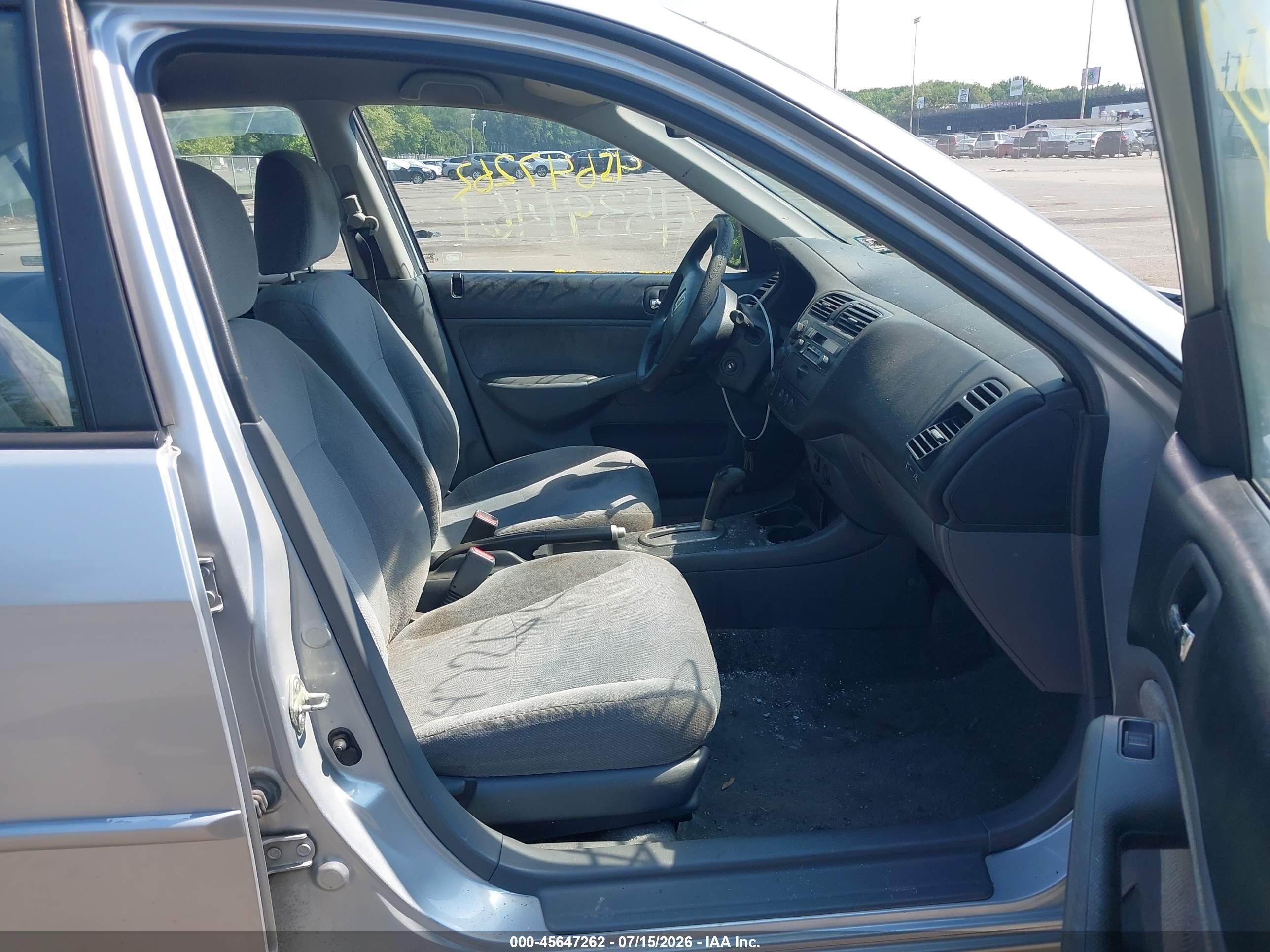 2002 Honda Civic Lx Silver vin: 2HGES16552H507310