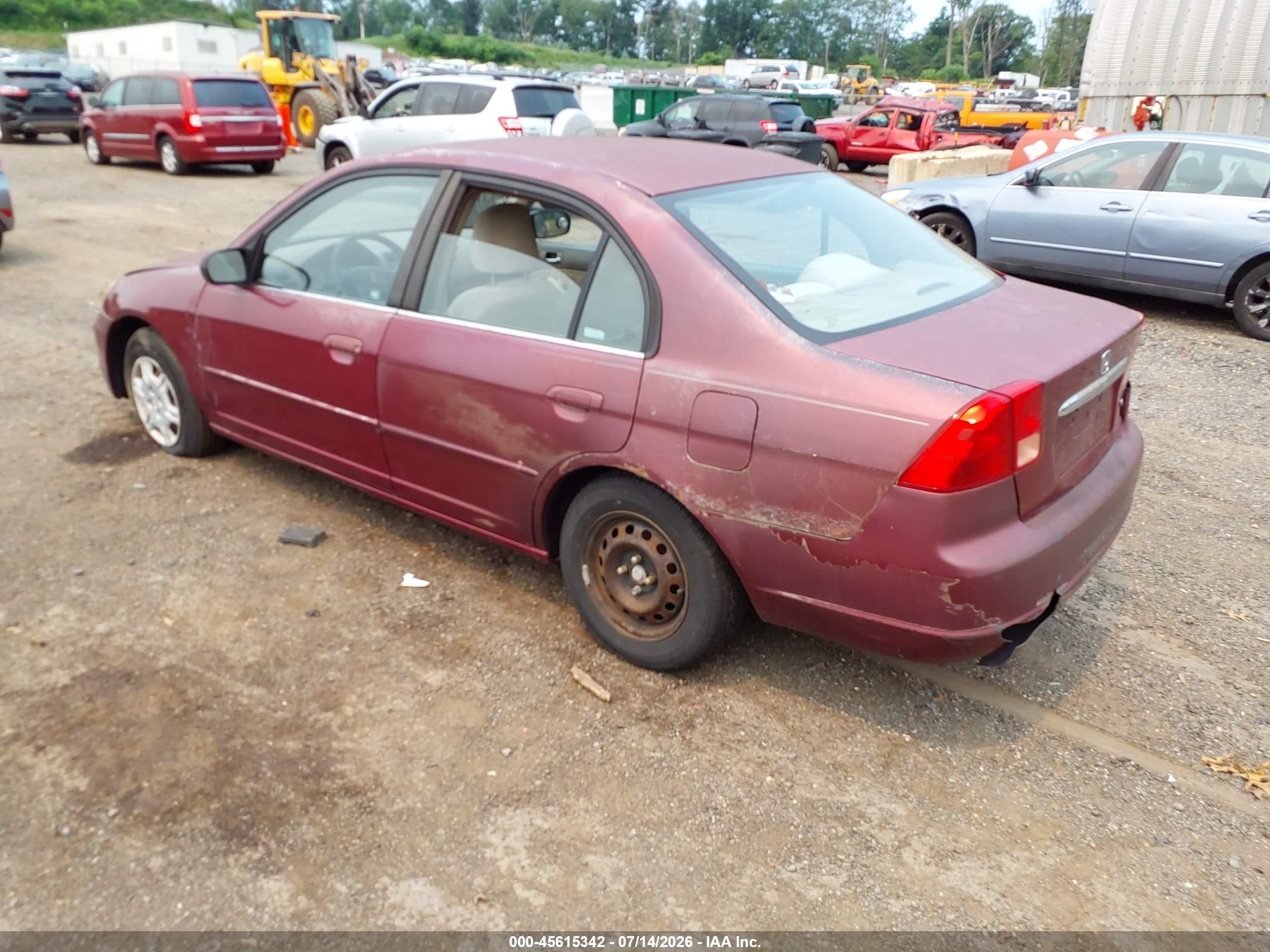 2002 Honda Civic Lx Red vin: 2HGES16552H526035