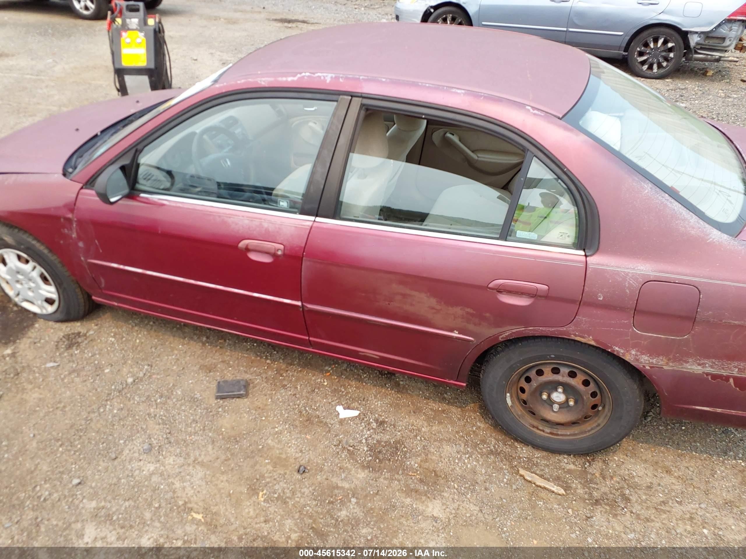 2002 Honda Civic Lx Red vin: 2HGES16552H526035