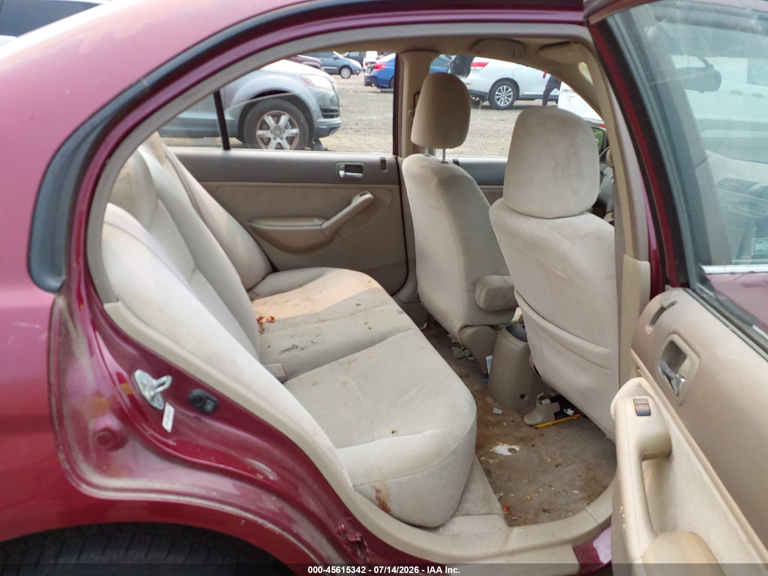 2002 Honda Civic Lx Red vin: 2HGES16552H526035