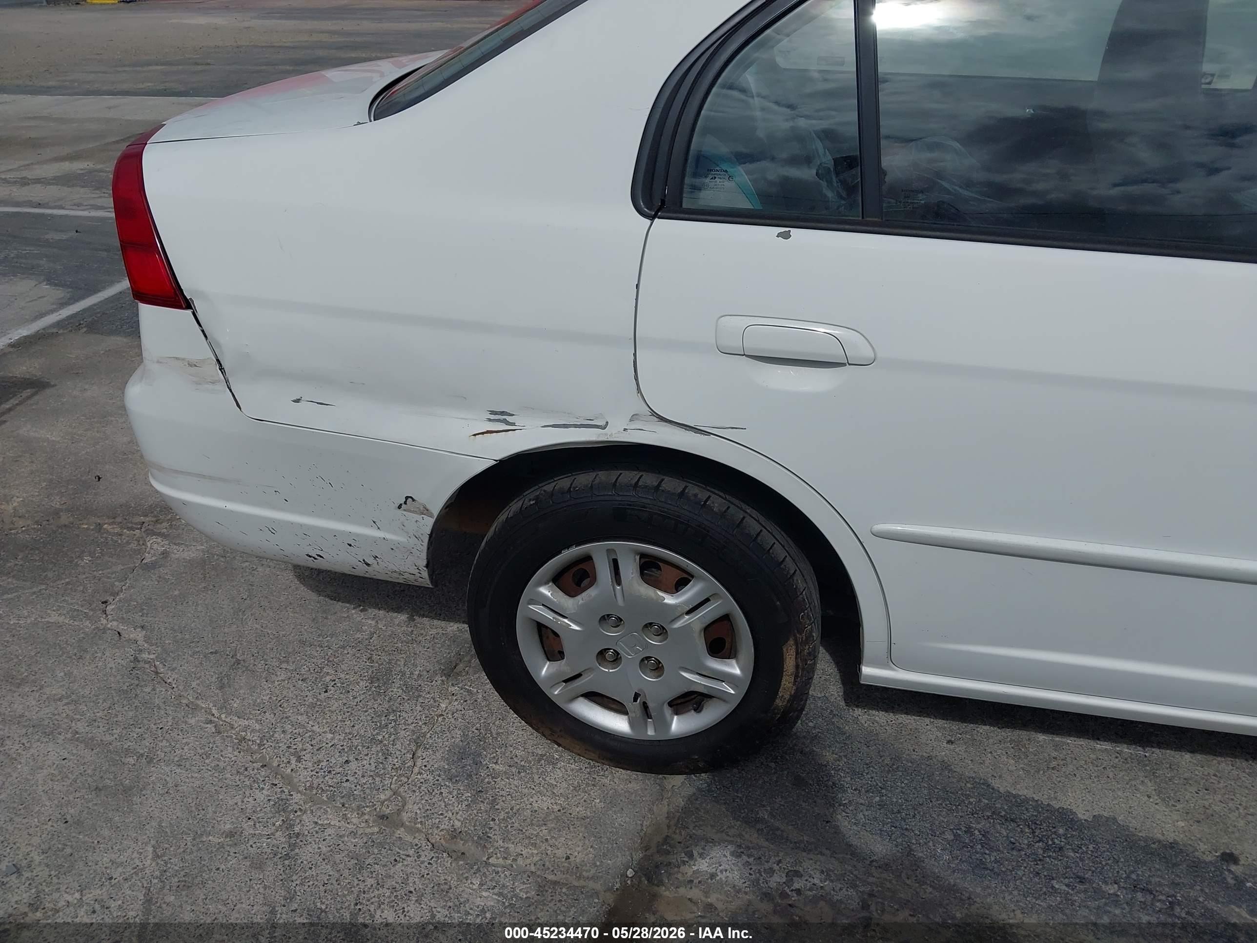 2002 Honda Civic Lx White vin: 2HGES16552H566972