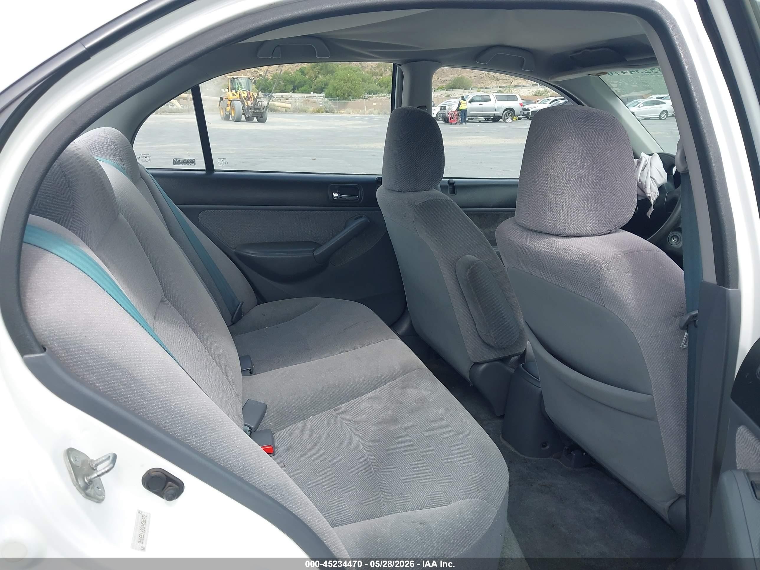 2002 Honda Civic Lx White vin: 2HGES16552H566972