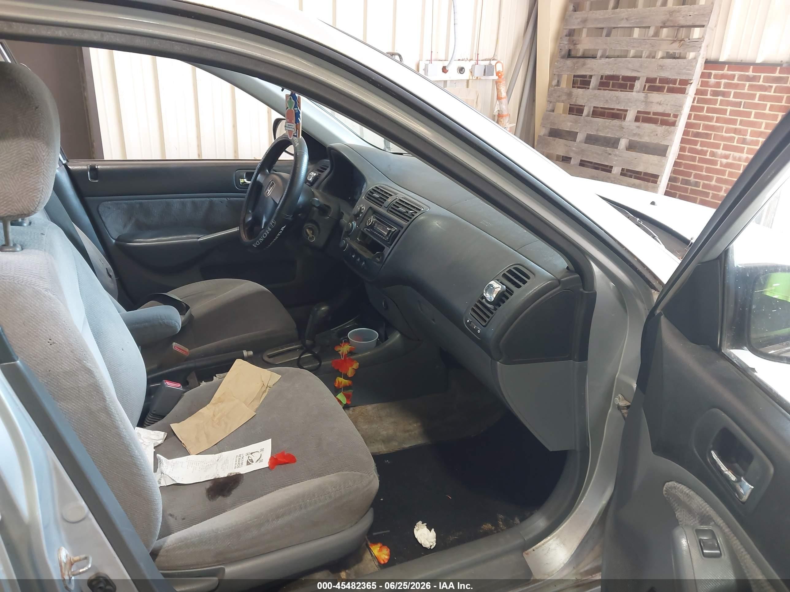 2002 Honda Civic Lx Silver vin: 2HGES16552H569080