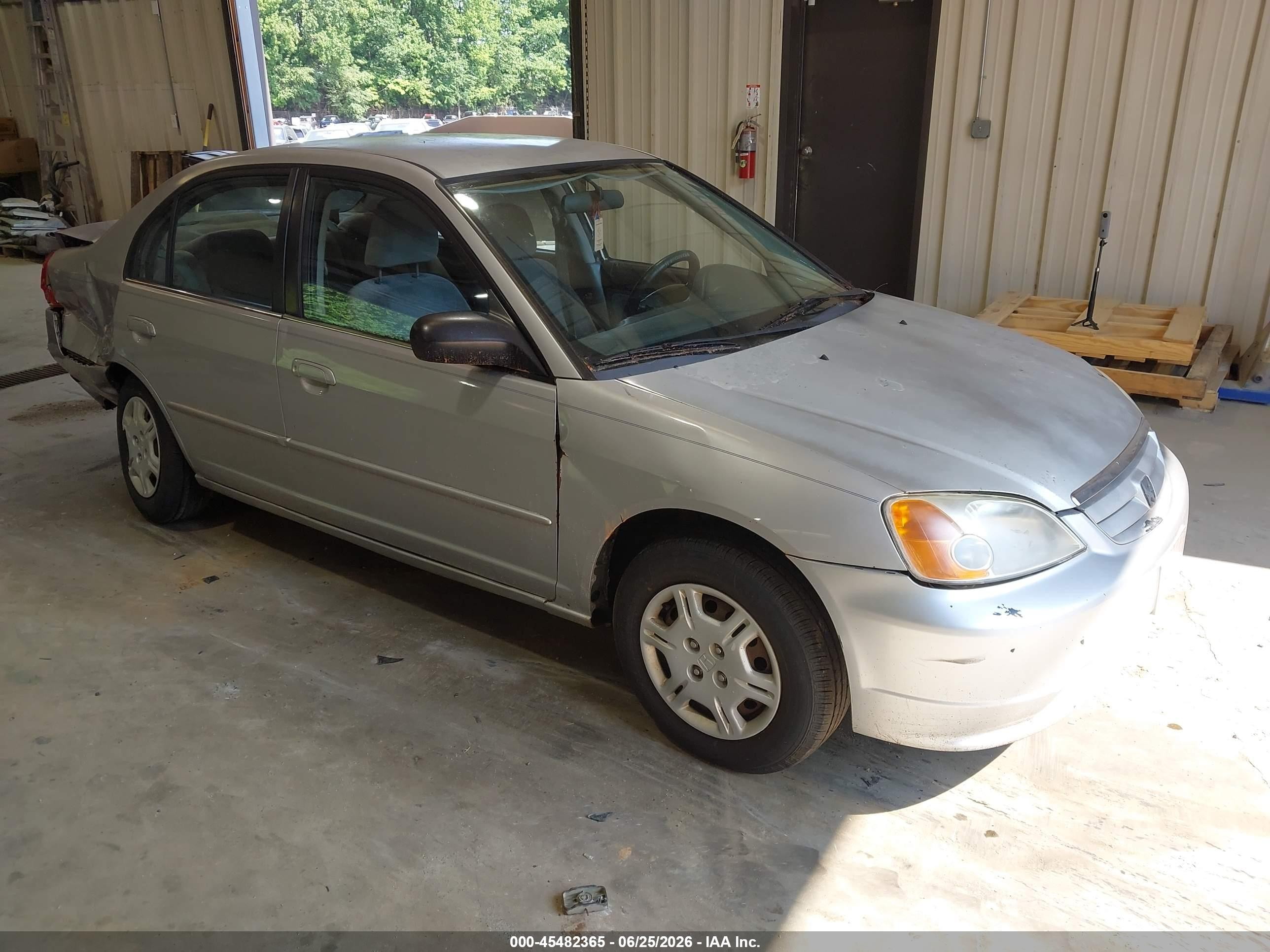 2002 Honda Civic Lx Silver vin: 2HGES16552H569080