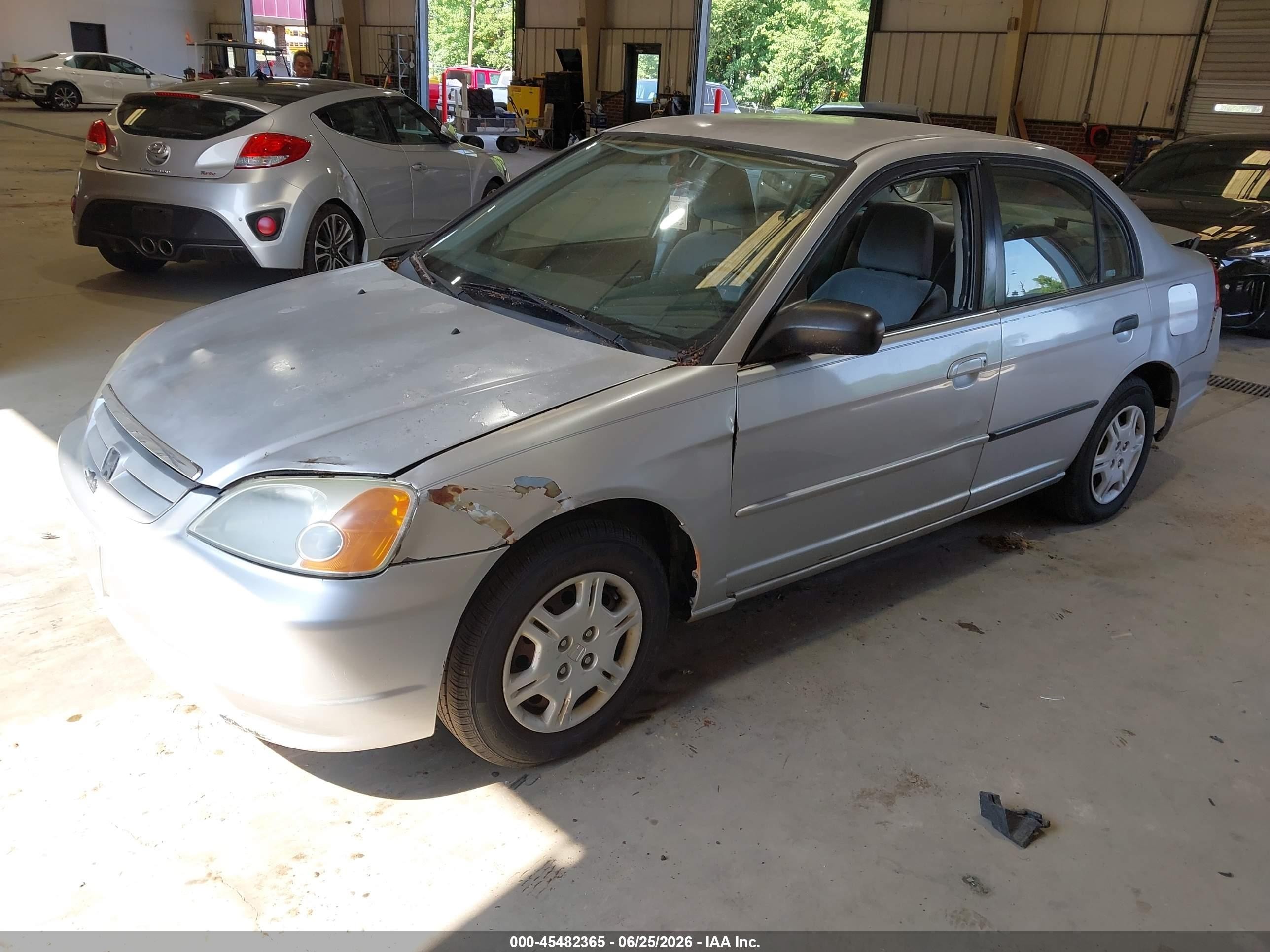 2002 Honda Civic Lx Silver vin: 2HGES16552H569080