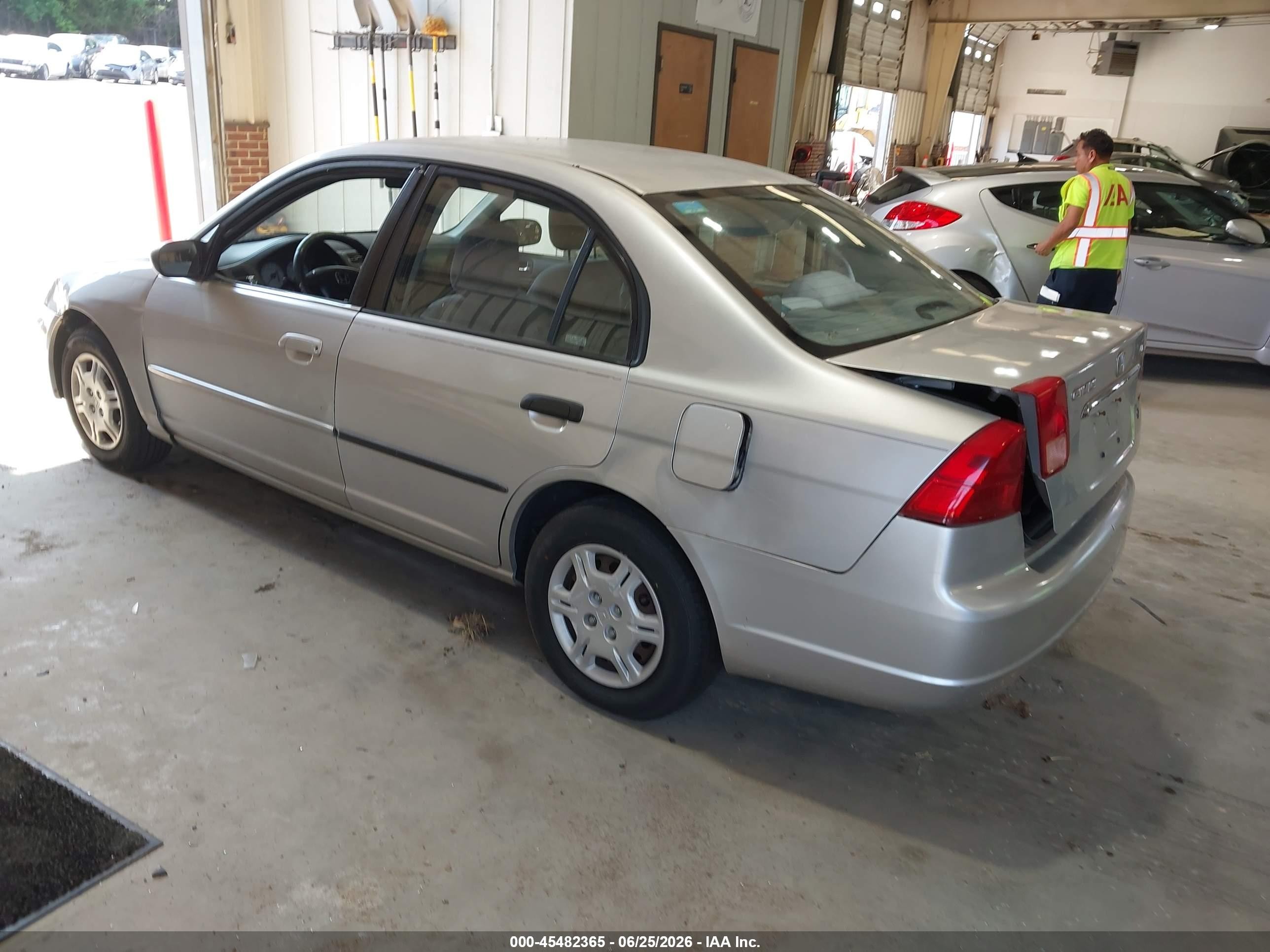 2002 Honda Civic Lx Silver vin: 2HGES16552H569080