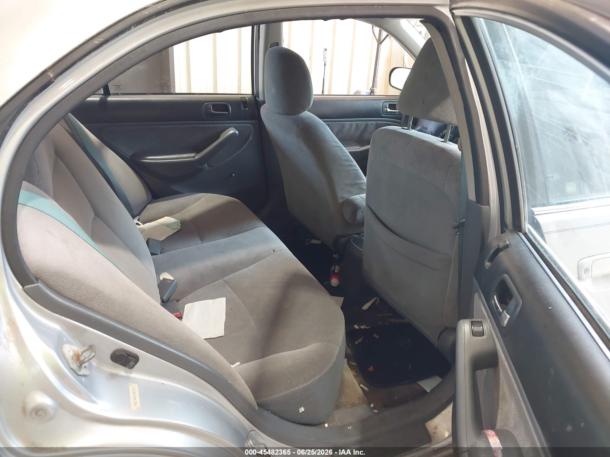 2002 Honda Civic Lx Silver vin: 2HGES16552H569080