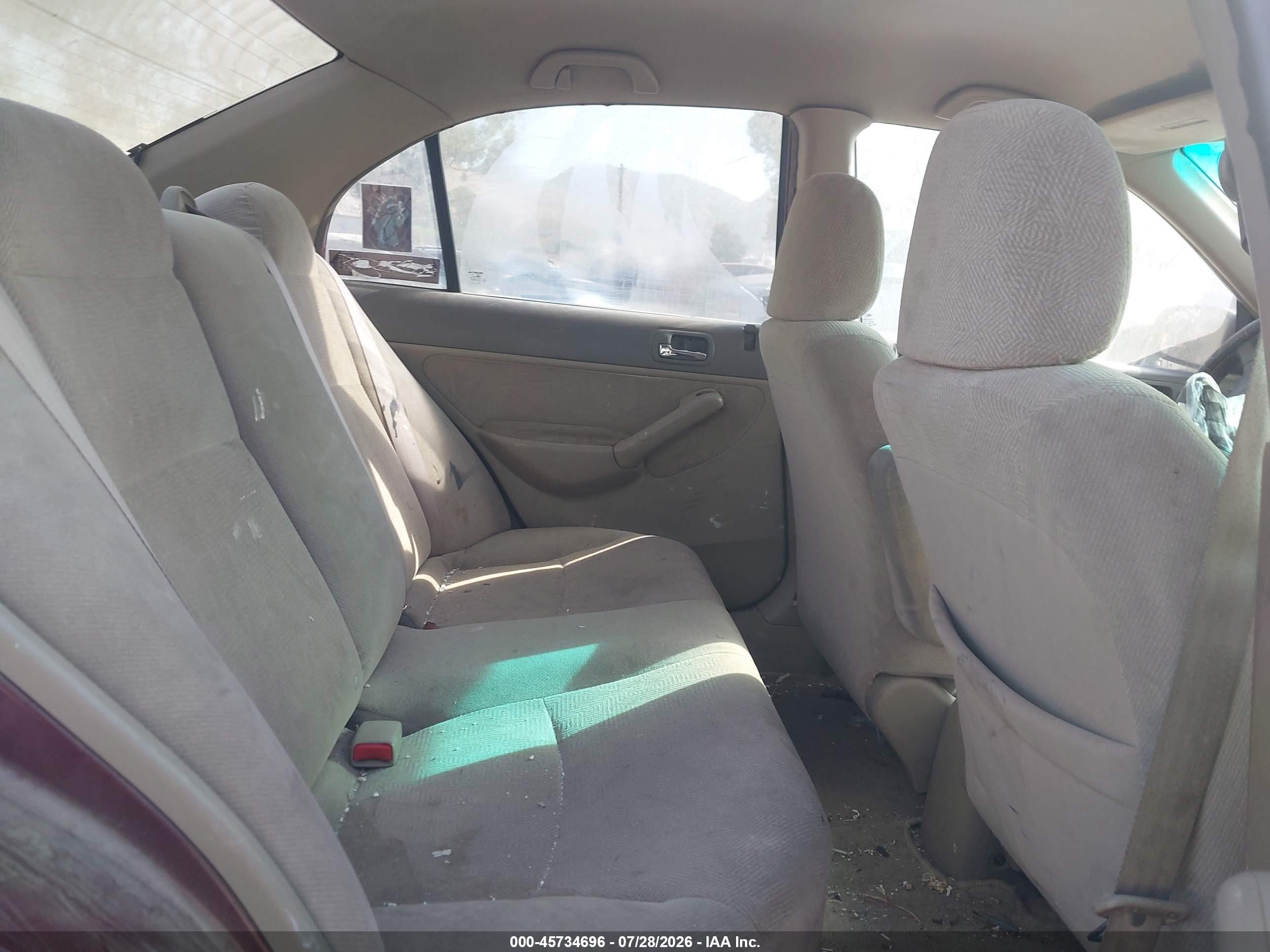2002 Honda Civic Lx Burgundy vin: 2HGES16552H600800