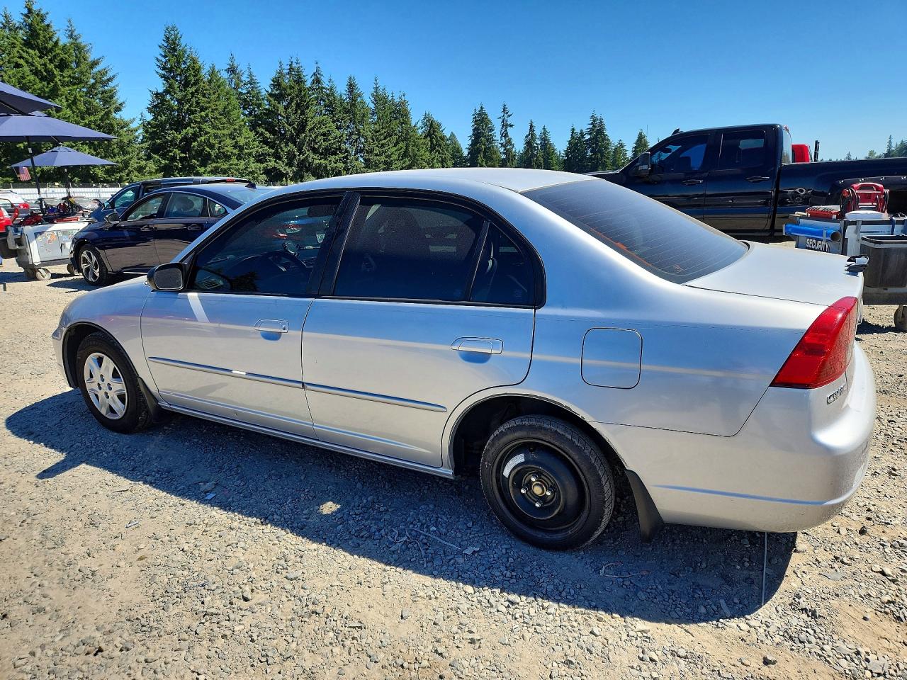 2003 Honda Civic Lx Silver vin: 2HGES16553H575107