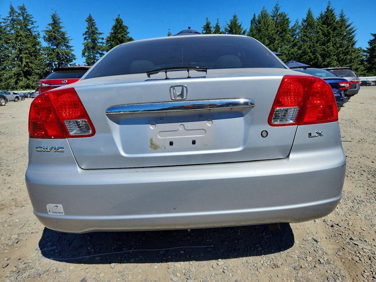 2003 Honda Civic Lx Silver vin: 2HGES16553H575107