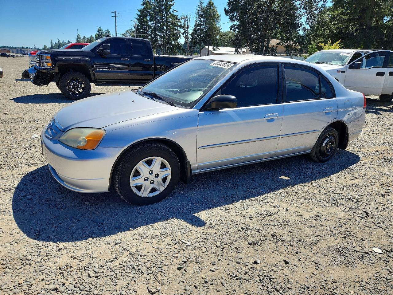 2003 Honda Civic Lx Silver vin: 2HGES16553H575107