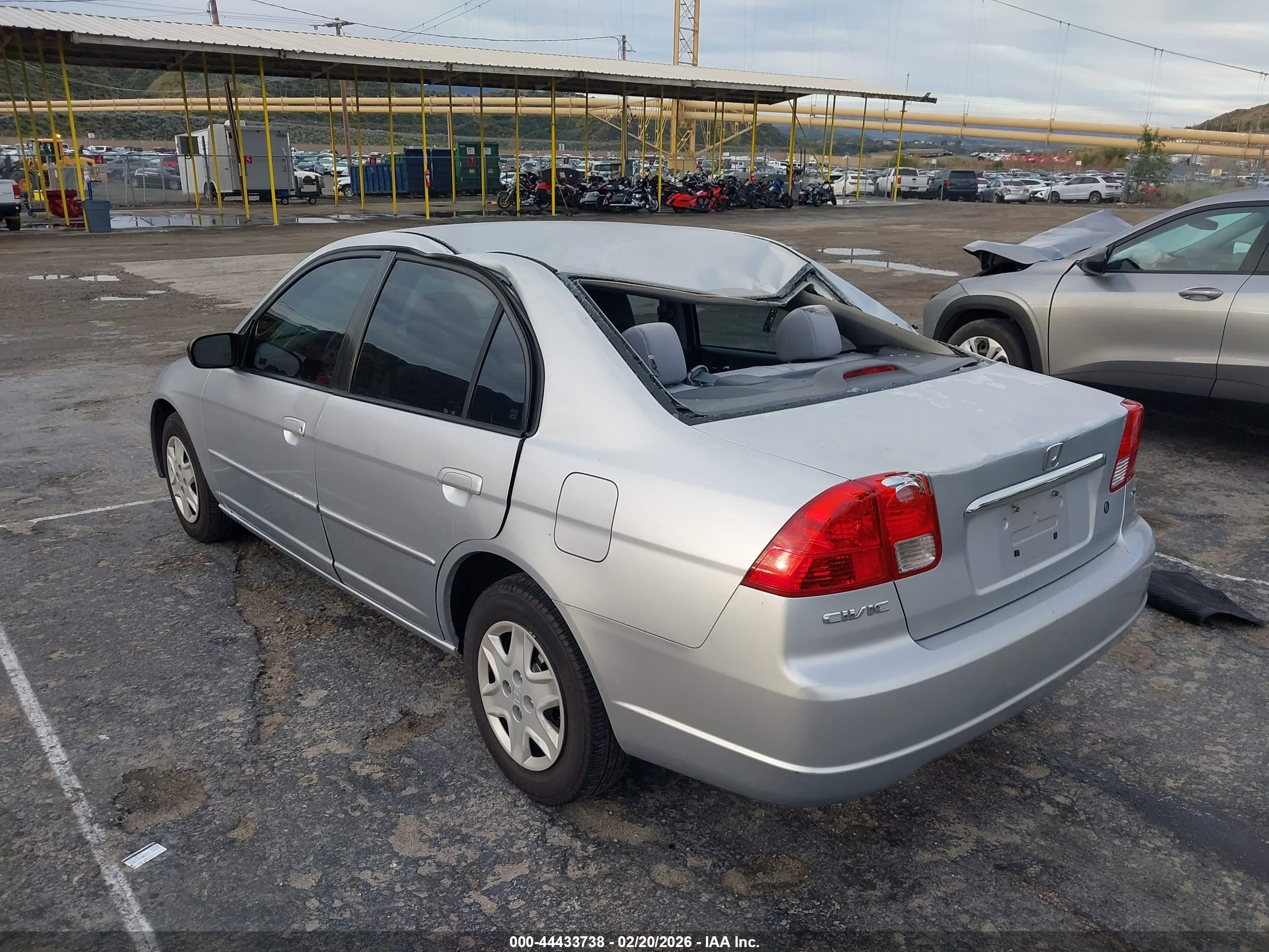 2003 Honda Civic Lx Silver vin: 2HGES16553H611586