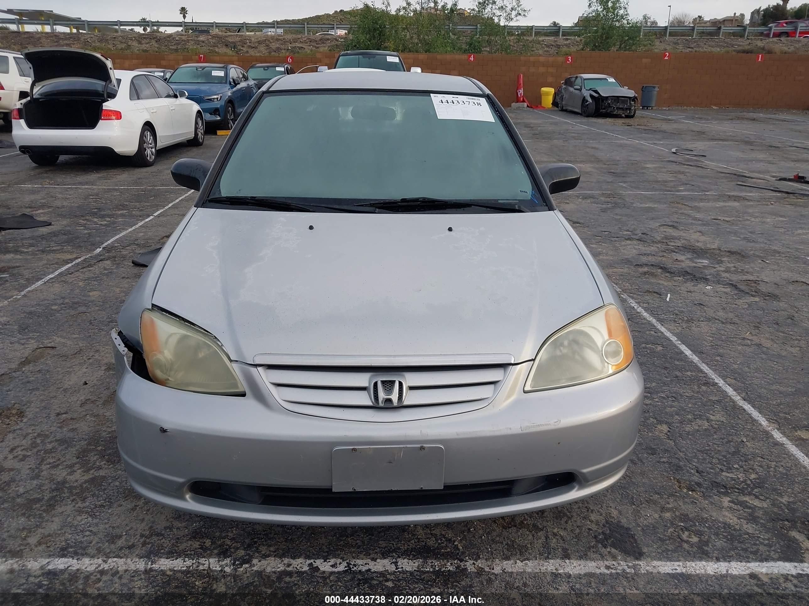 2003 Honda Civic Lx Silver vin: 2HGES16553H611586