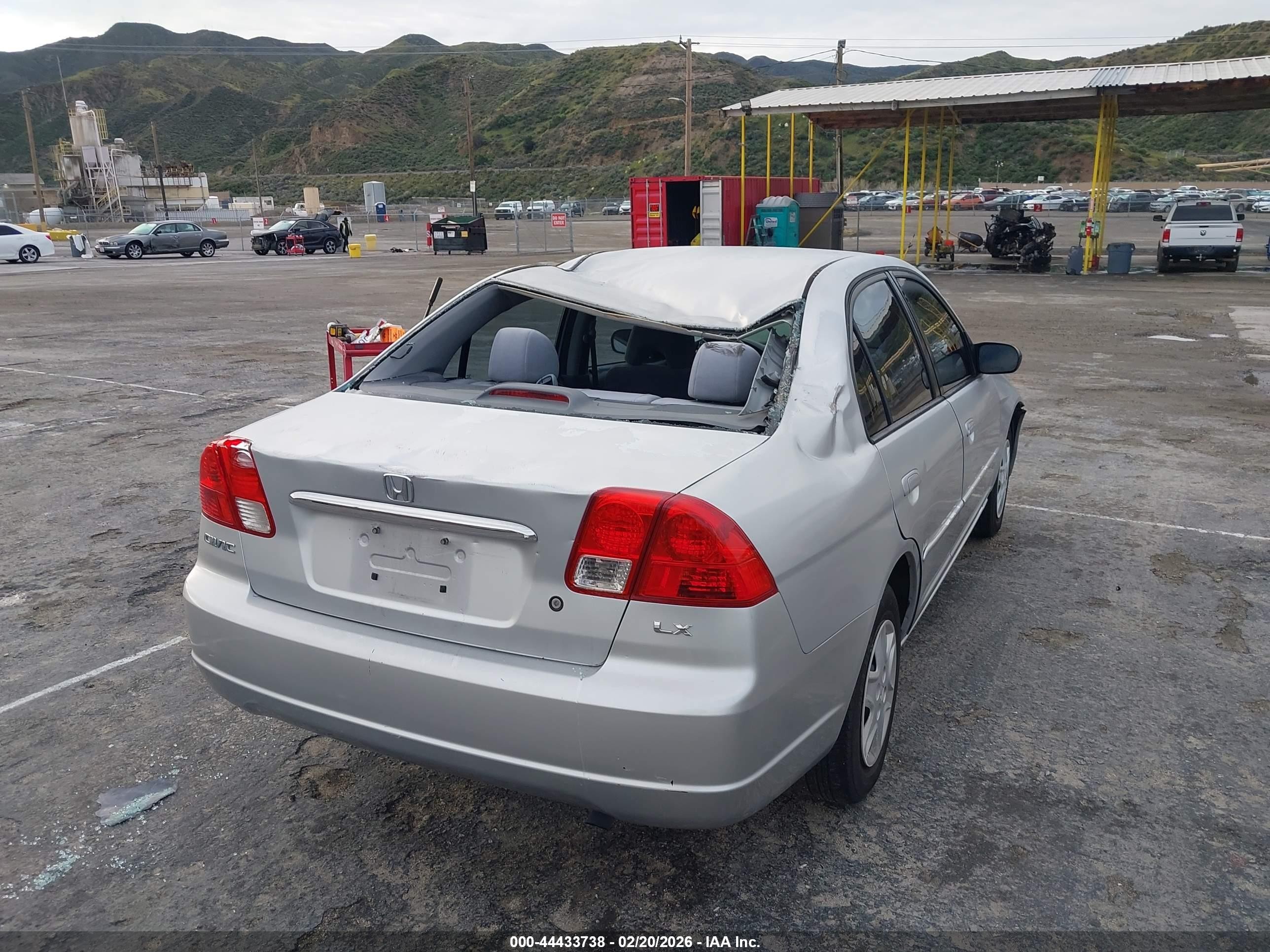 2003 Honda Civic Lx Silver vin: 2HGES16553H611586