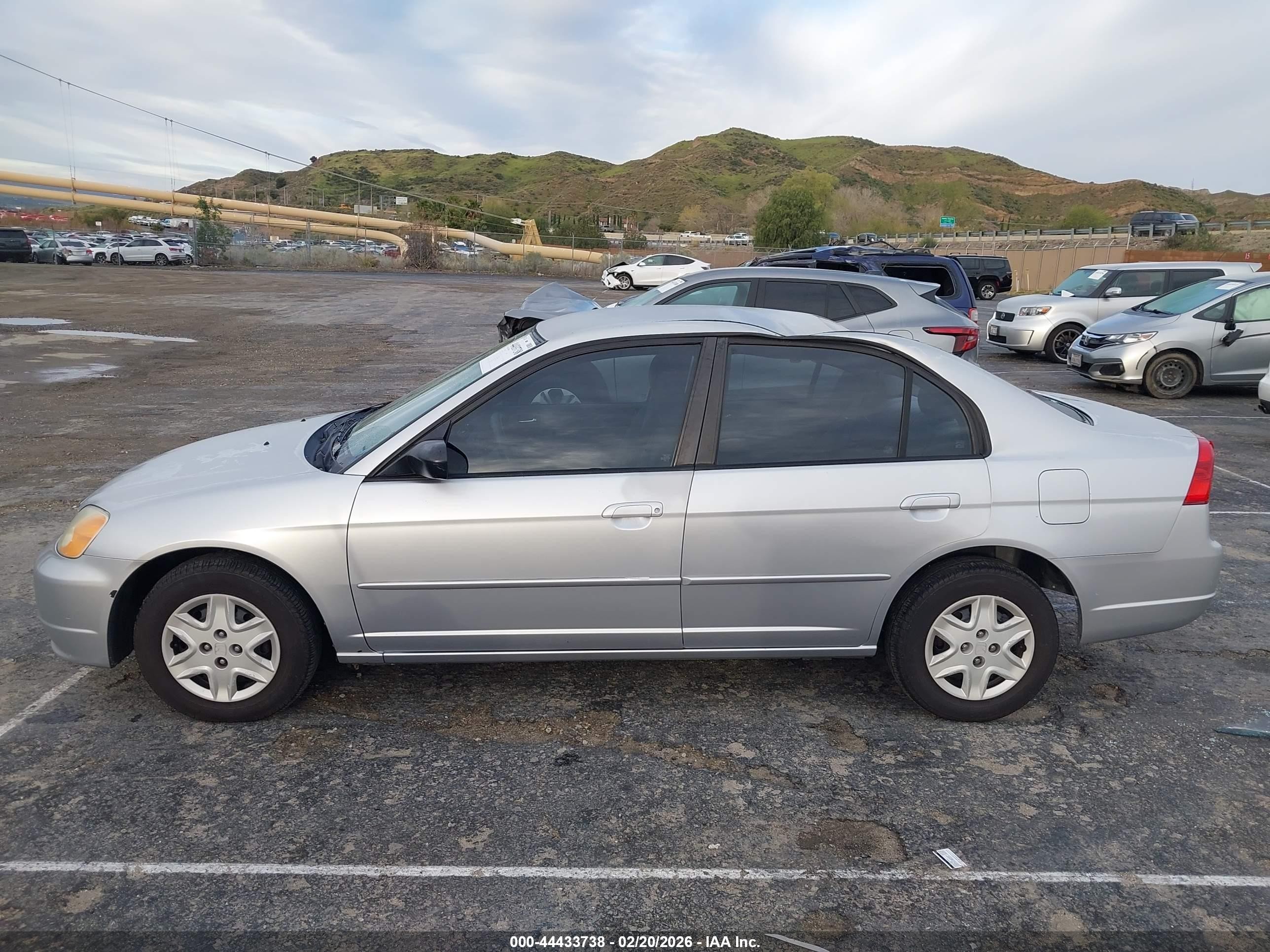 2003 Honda Civic Lx Silver vin: 2HGES16553H611586