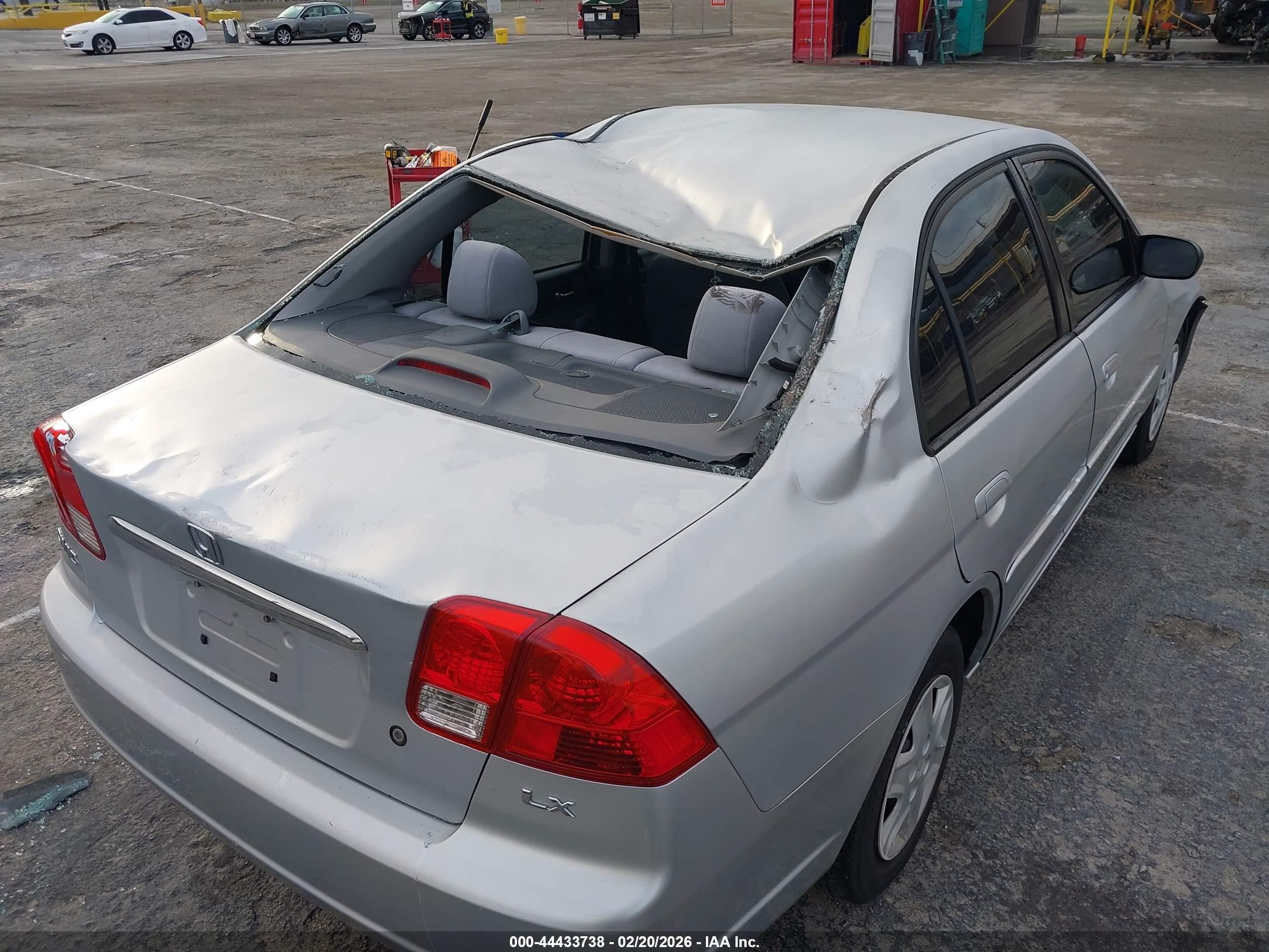 2003 Honda Civic Lx Silver vin: 2HGES16553H611586