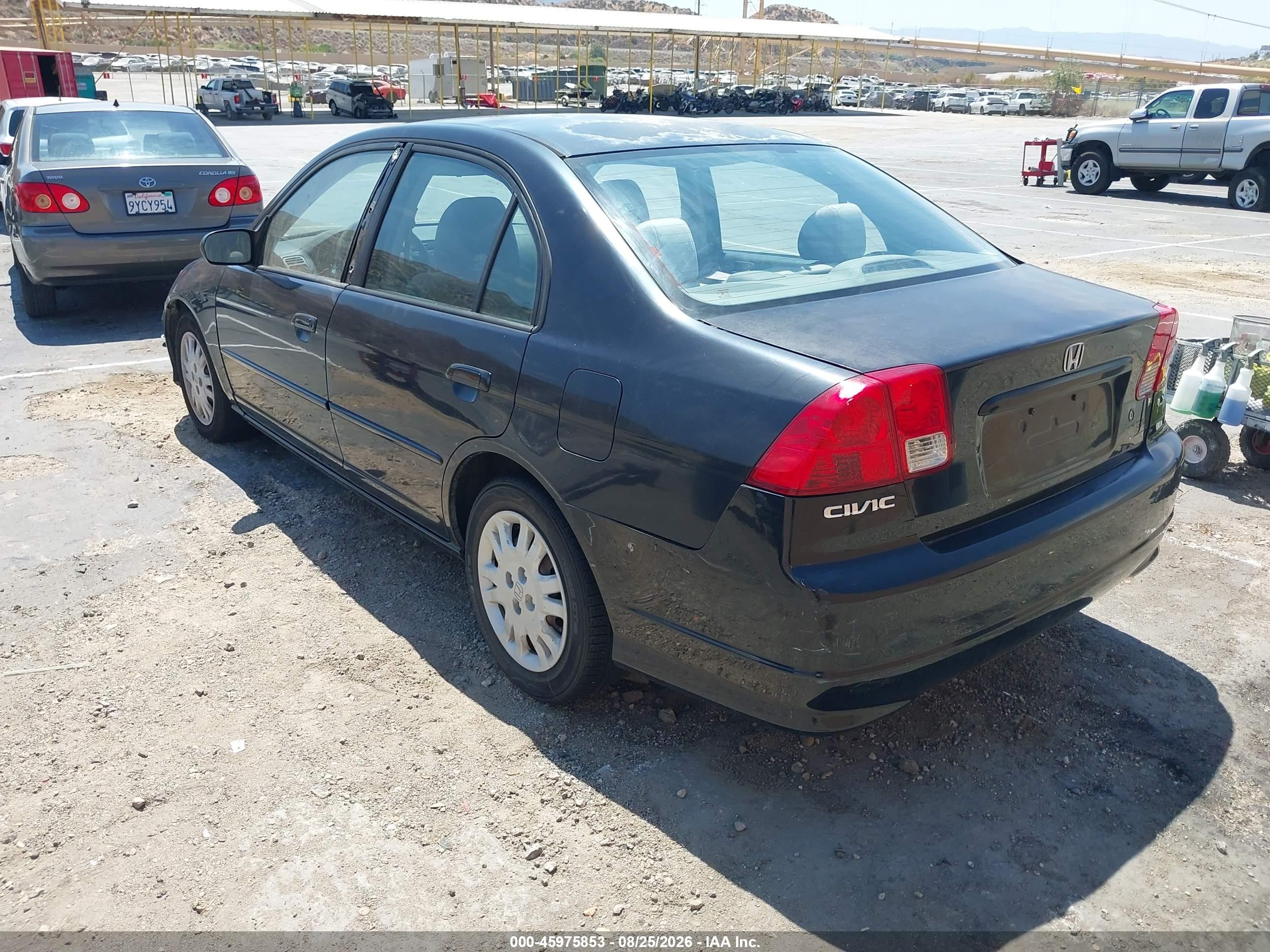 2004 Honda Civic Lx Black vin: 2HGES16554H522893