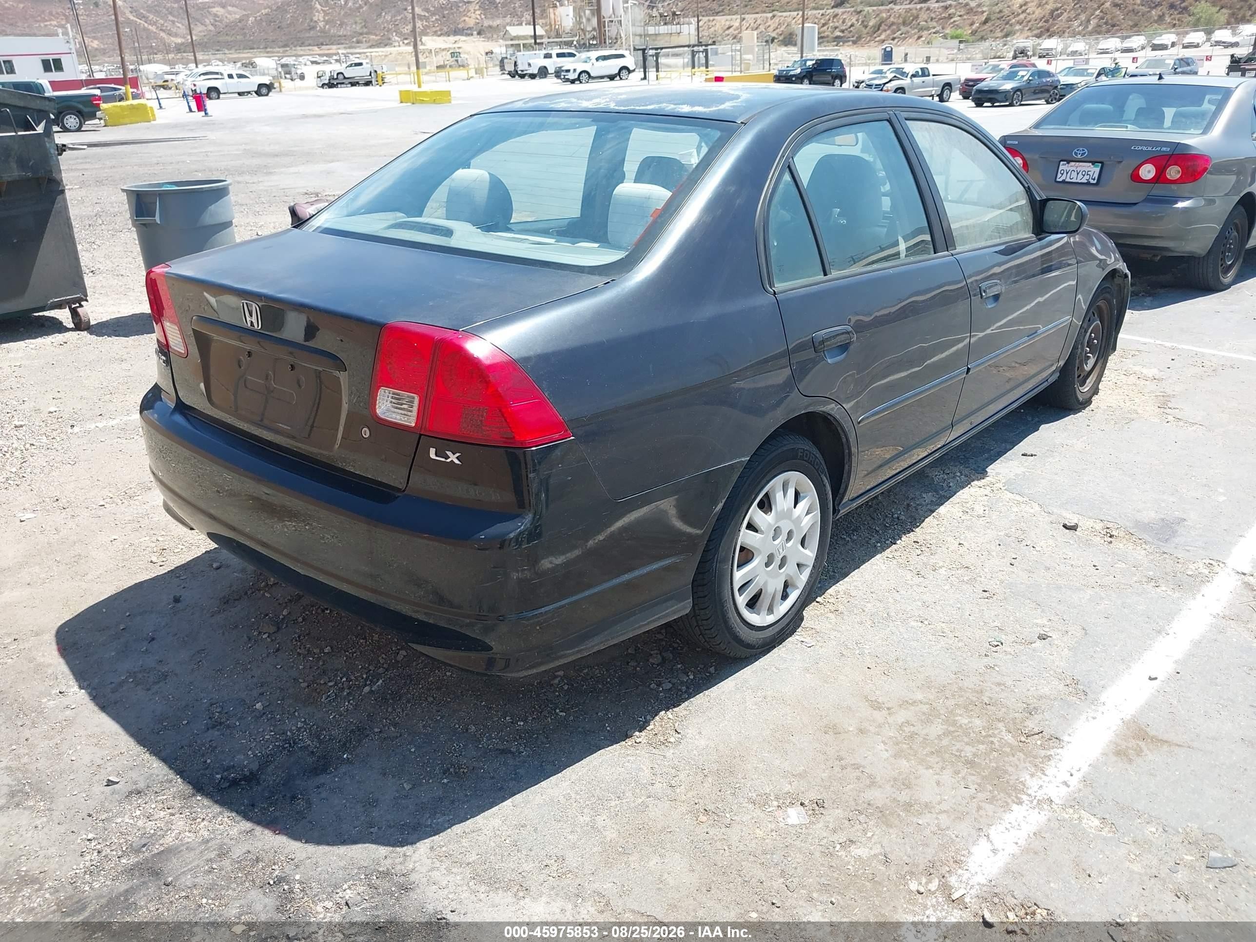 2004 Honda Civic Lx Black vin: 2HGES16554H522893