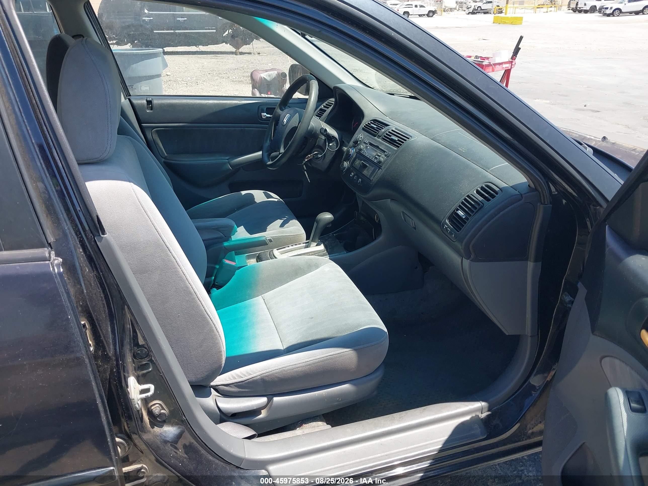 2004 Honda Civic Lx Black vin: 2HGES16554H522893